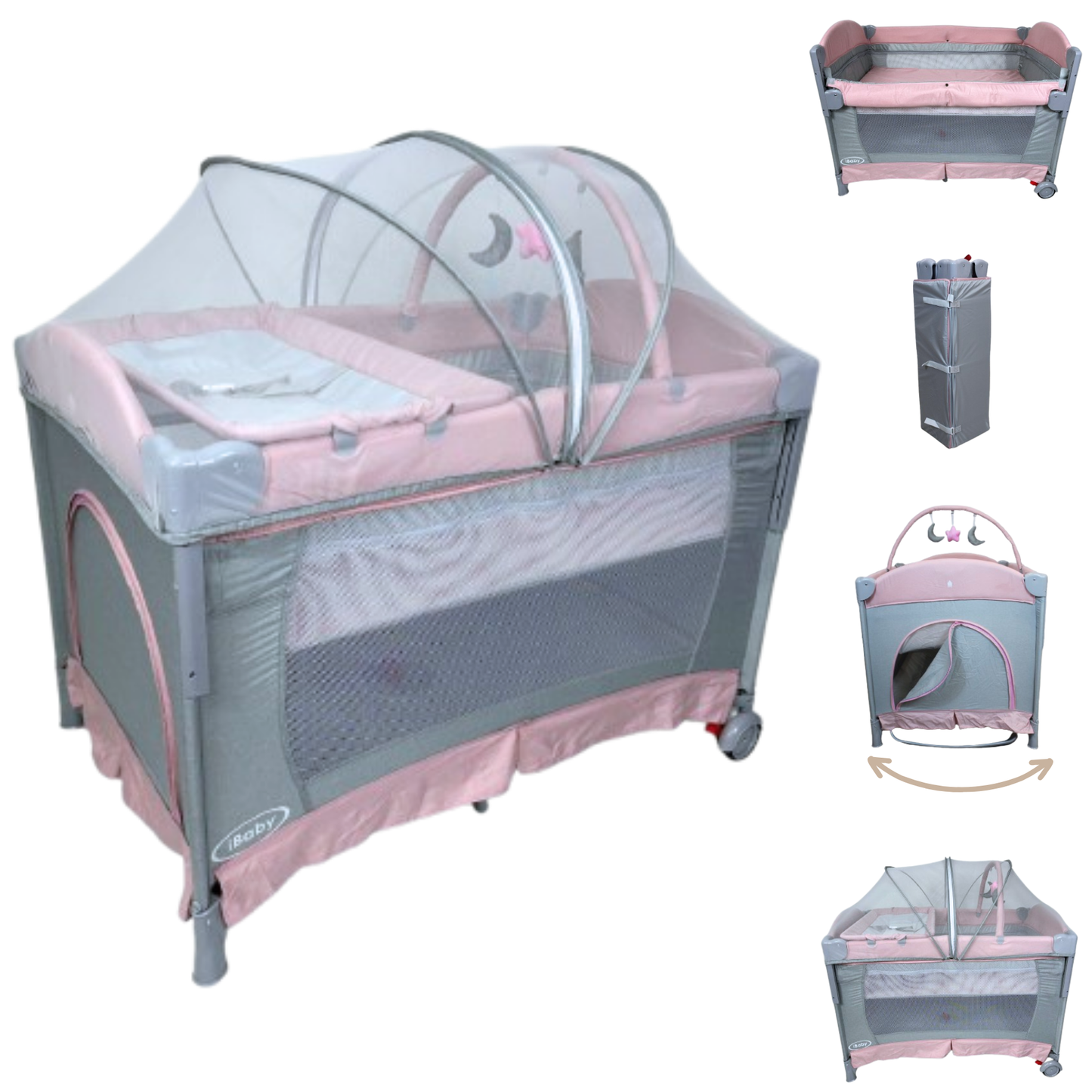 Cuna Corral Mecedora Y Colecho 4en1 Para BebǸs Tuscani Ibaby