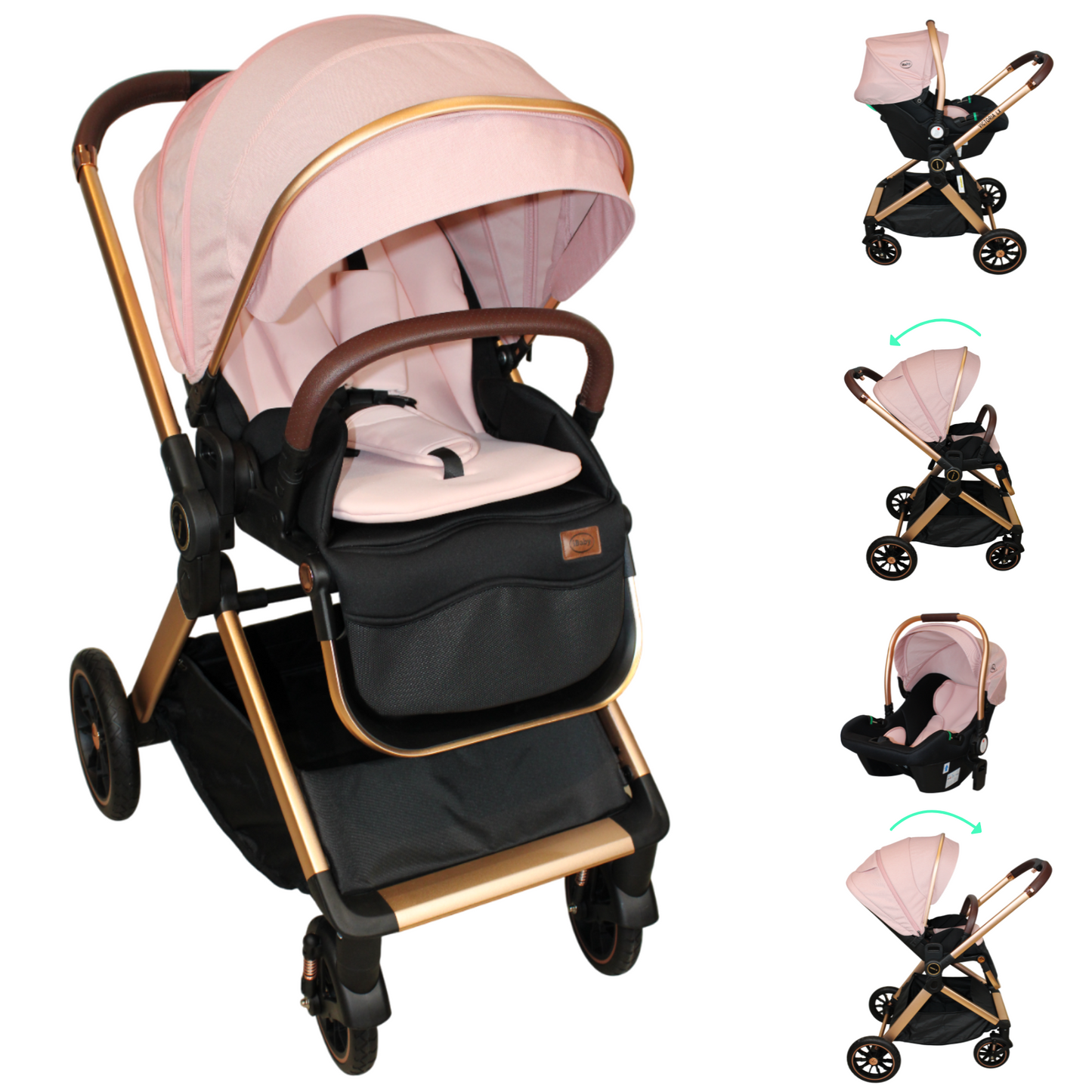 Carriola Reversible 4en1 Victoria | Porta BebǸ | Ibaby