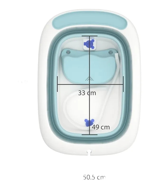 Bañera Plegable Bubbles Verde De Bebe