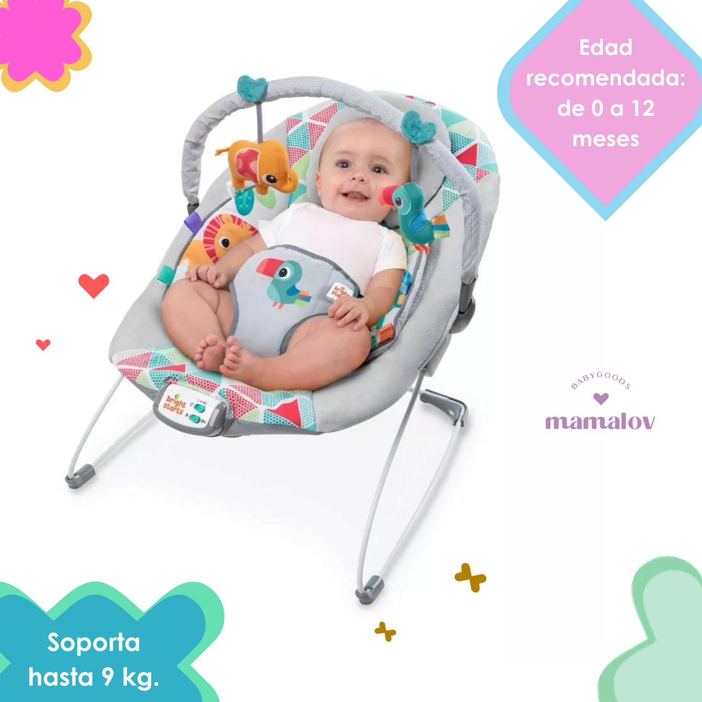 Bouncer Silla Vibradora Tucan Tango 10589 - Bright Starts