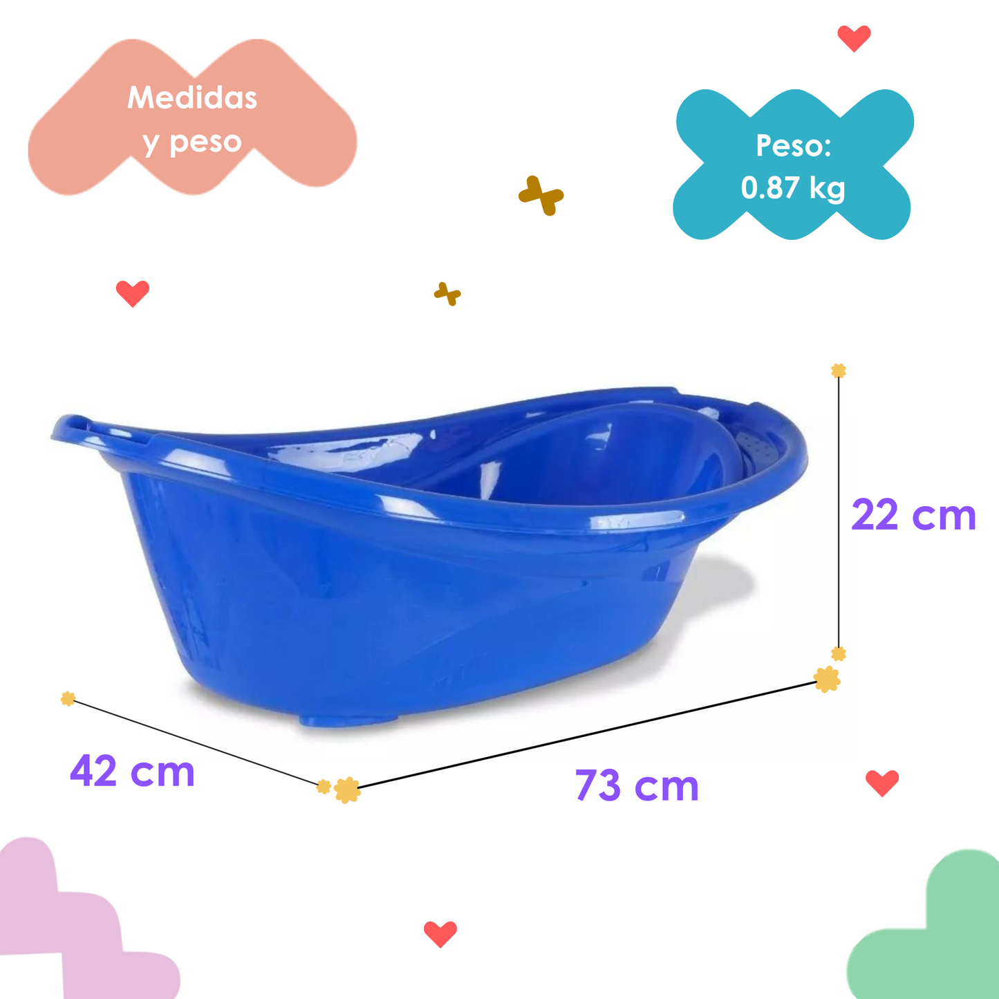 Bañera Ola Azul Prinsel