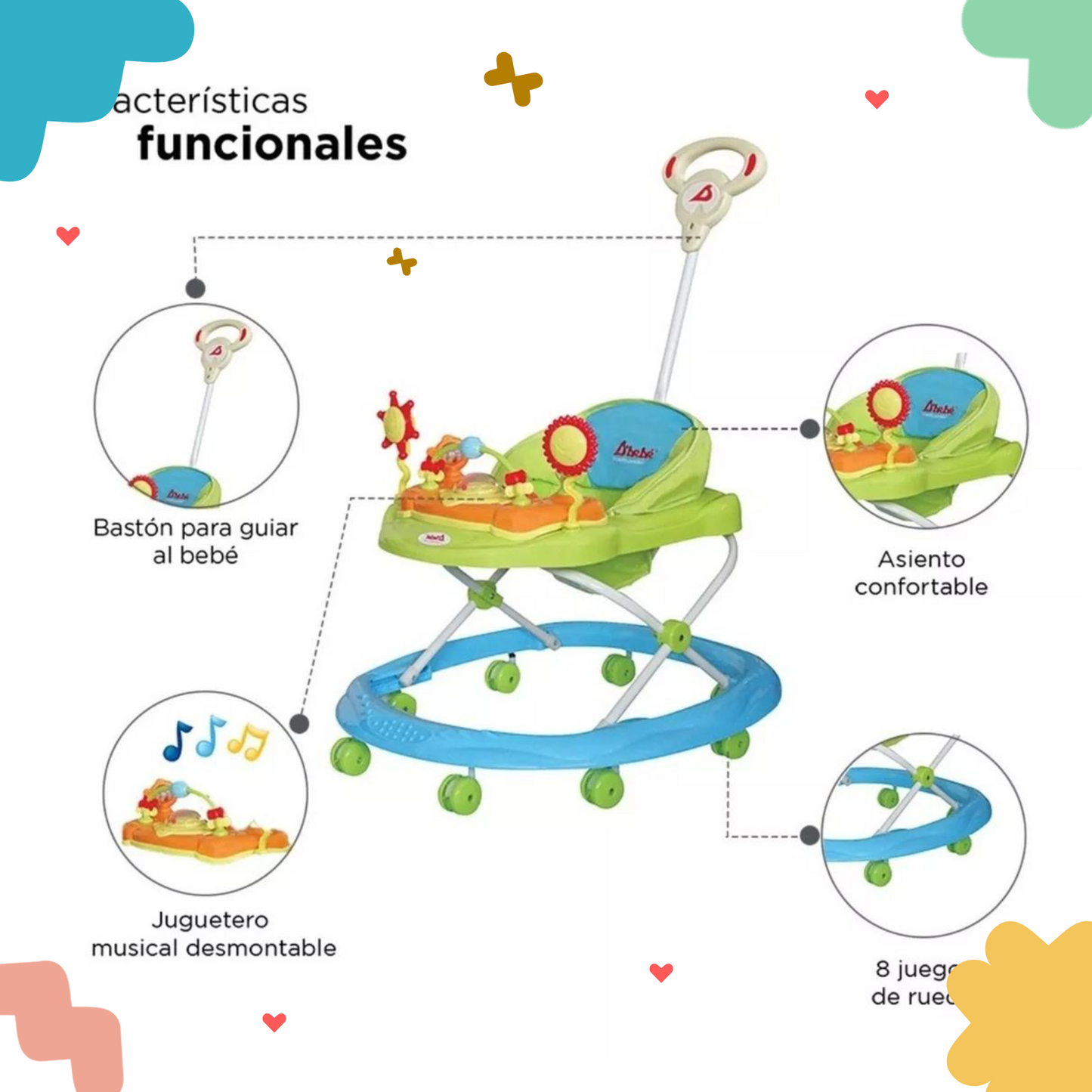 Andadera Sun Azul D´bebe 73Azul