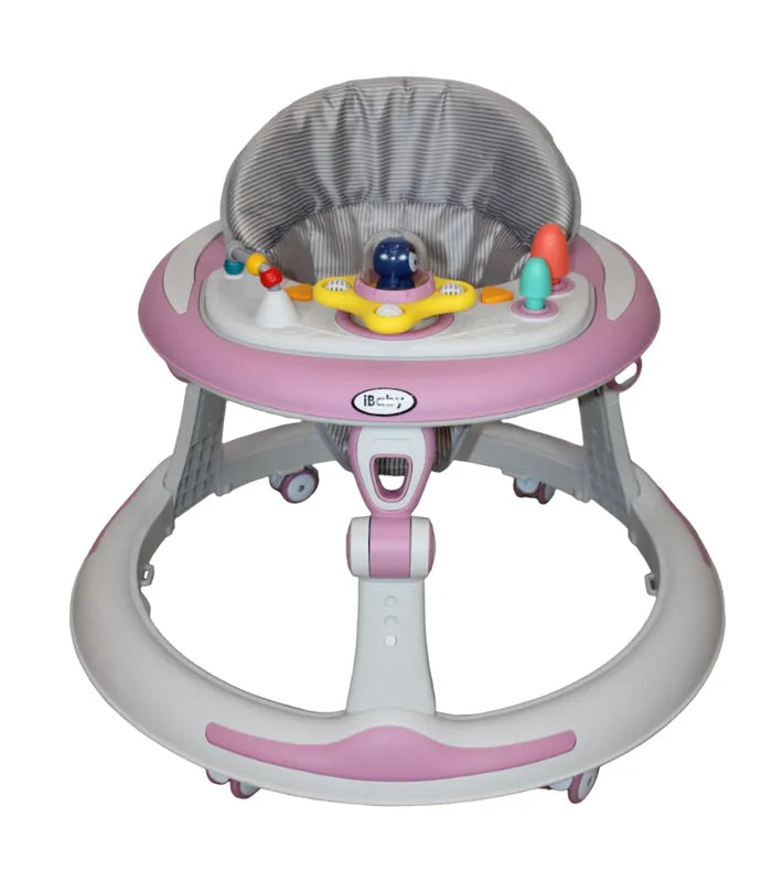 Andadera Para Bebes Plegable Musical Ping Rosa ibaby