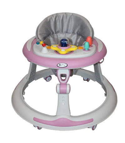 Andadera Para Bebes Plegable Musical Ping Rosa ibaby