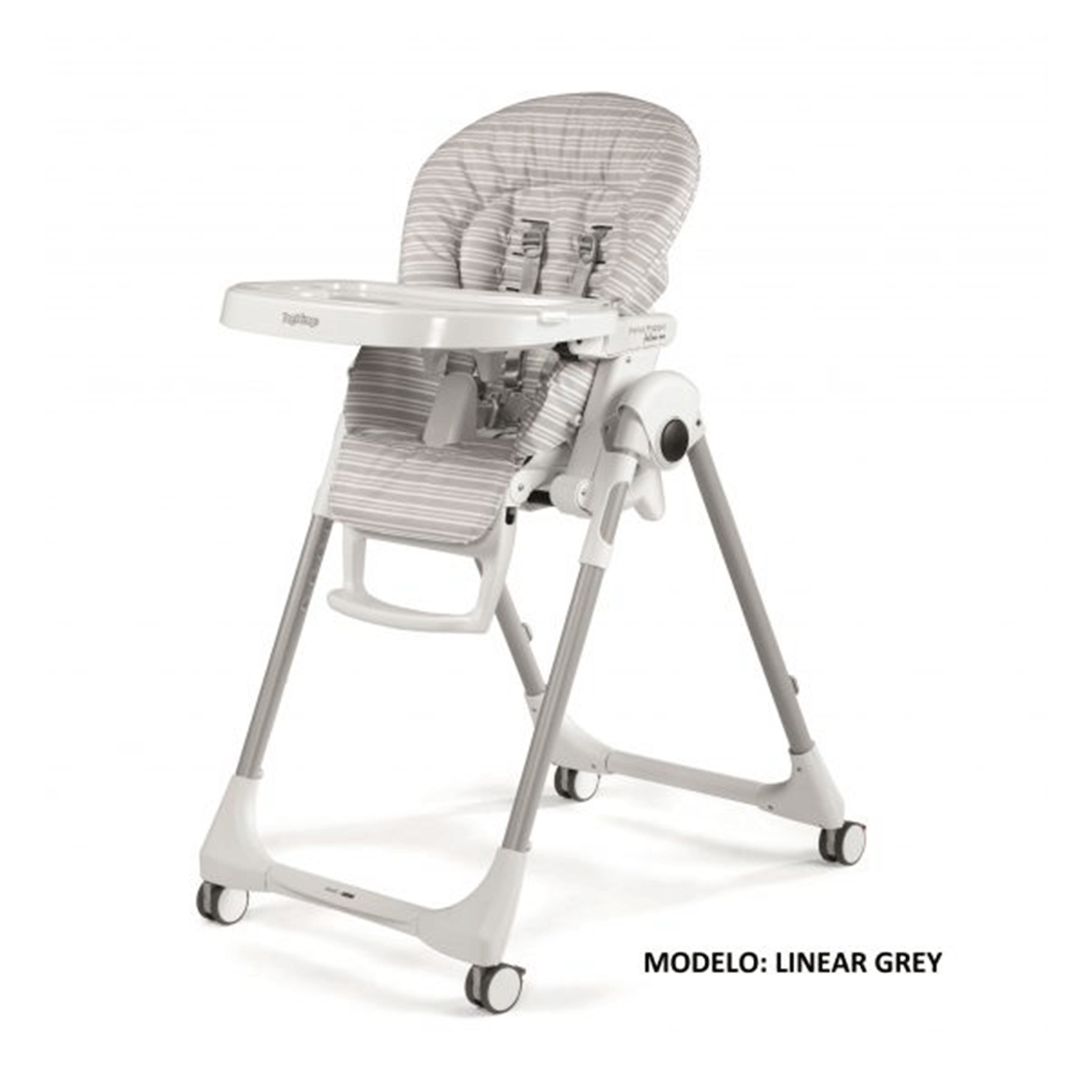 Silla Alta Prima Pappa Follow Me 2 en 1 PEG-PEREGO - Linear Grey