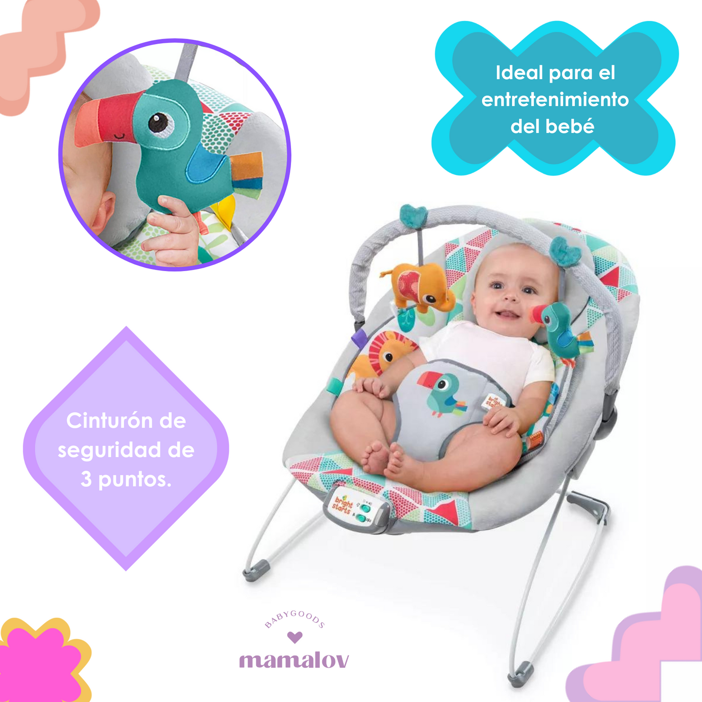 Bouncer Silla Vibradora Tucan Tango 10589 - Bright Starts