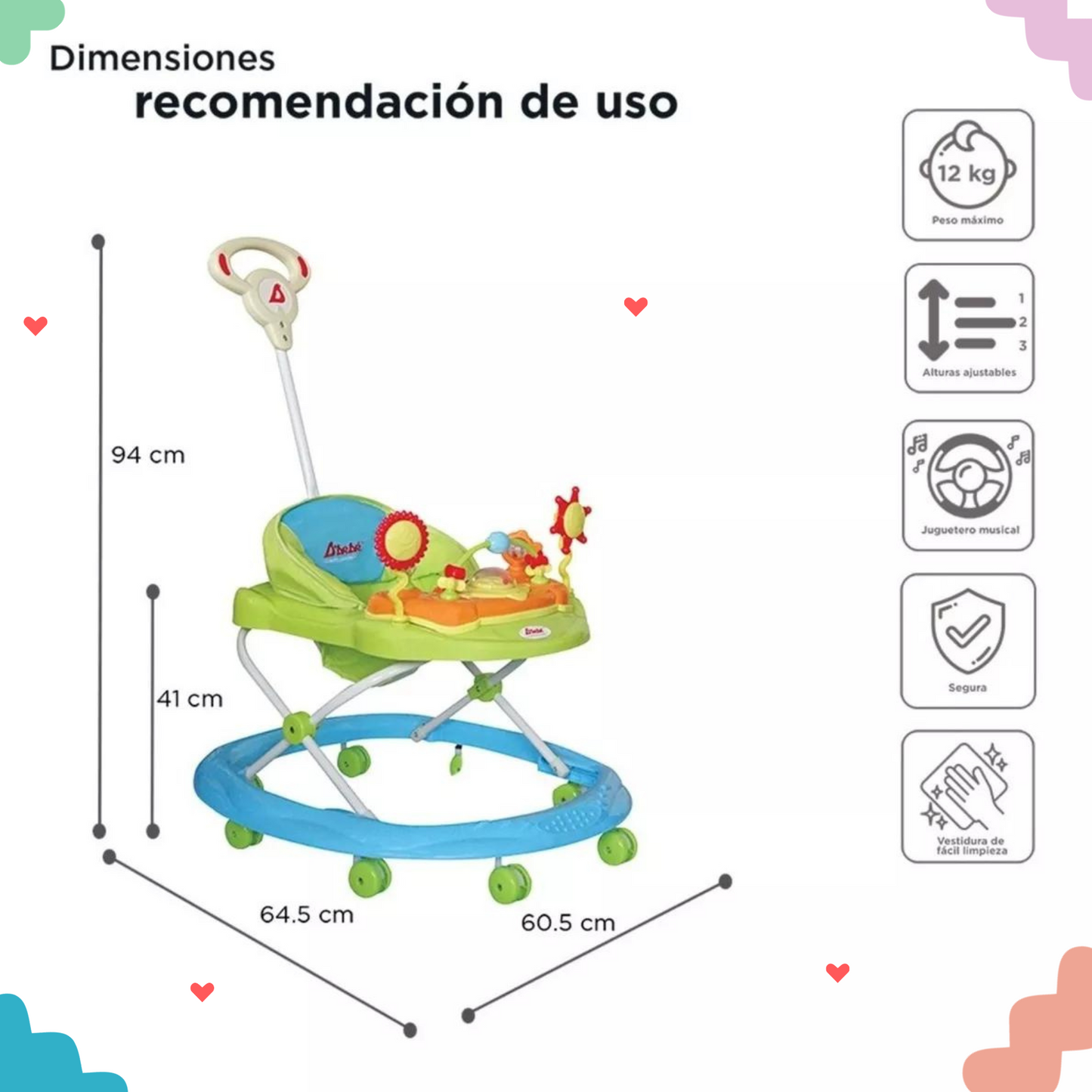Andadera Sun Azul D´bebe 73Azul