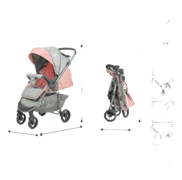Carriola De Bebe reversible multi-funcional Travel System Max