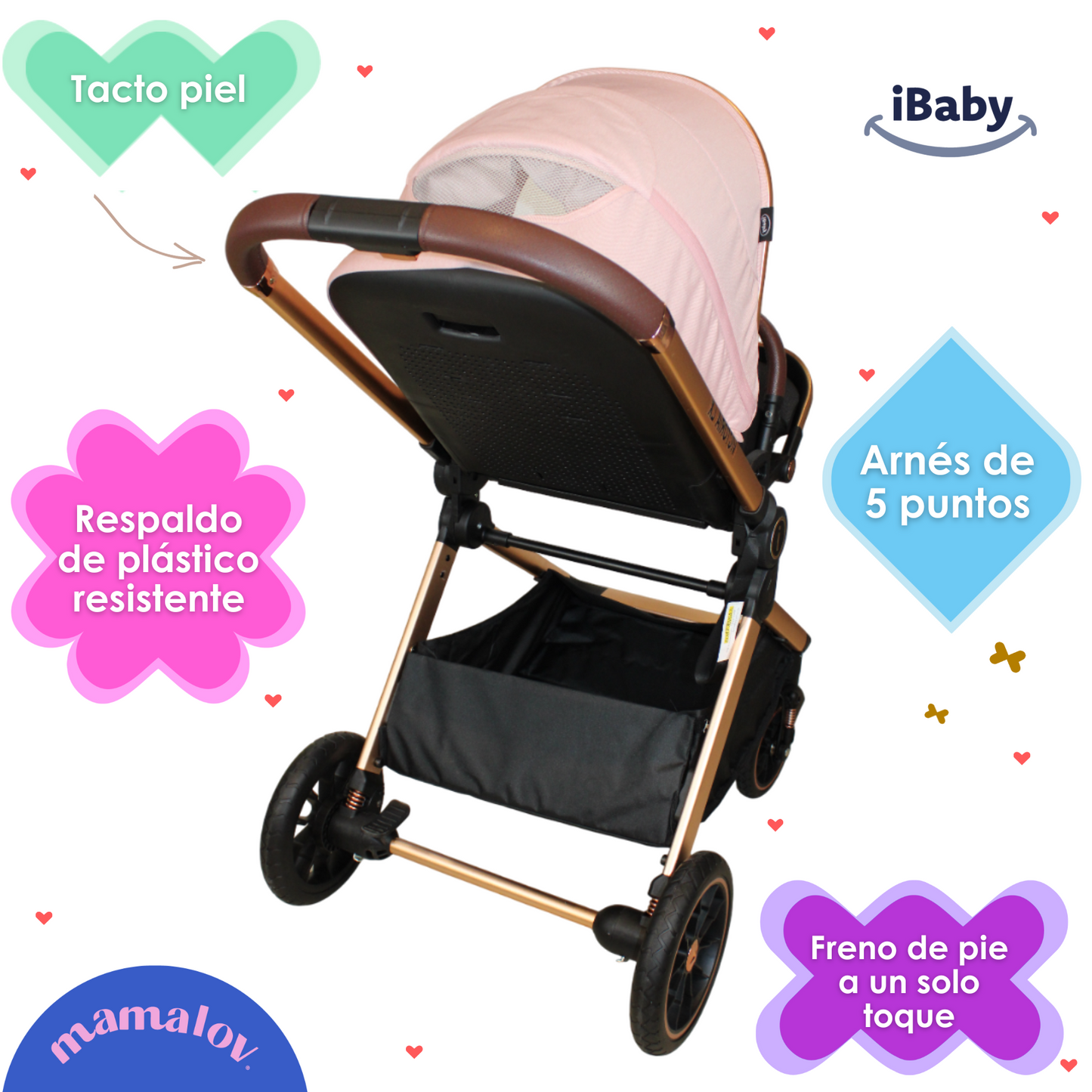Carriola Reversible 4 en 1 Victoria Porta Bebe Ibaby