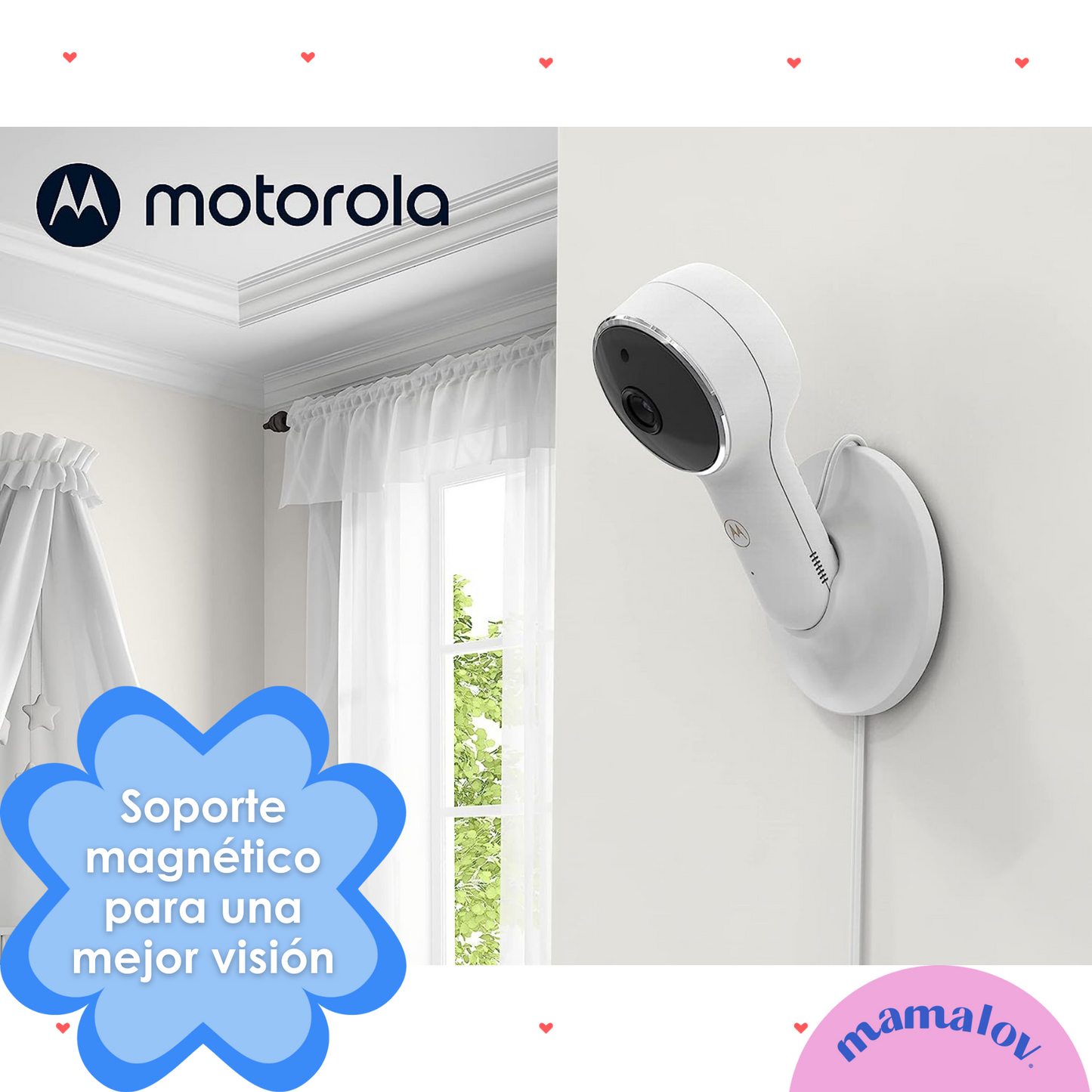 Monitor Motorola 4.3" WiFi HD WHITE VM64
