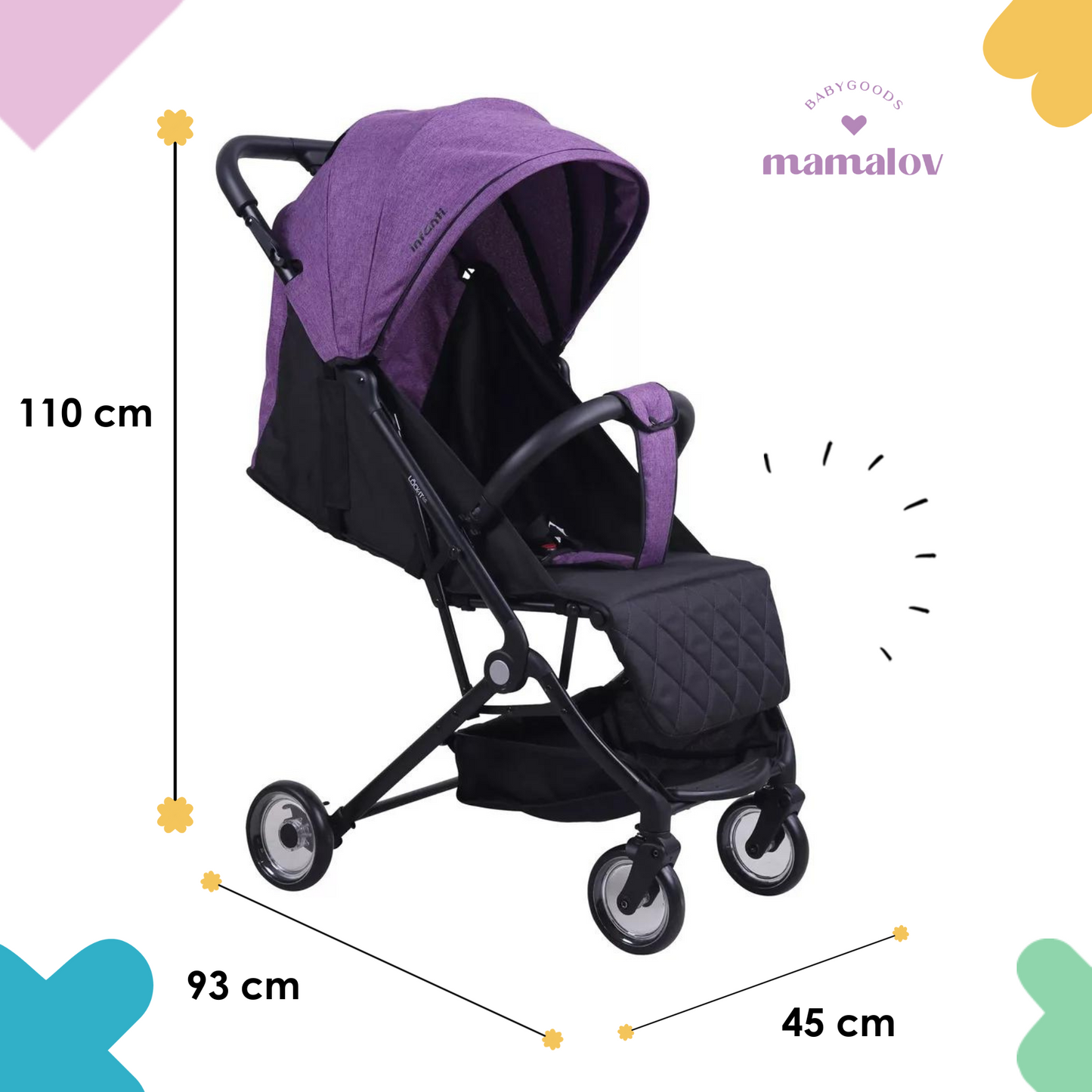 Carriola Para Bebe Lock It Lite Compacta - Morado - Infanti