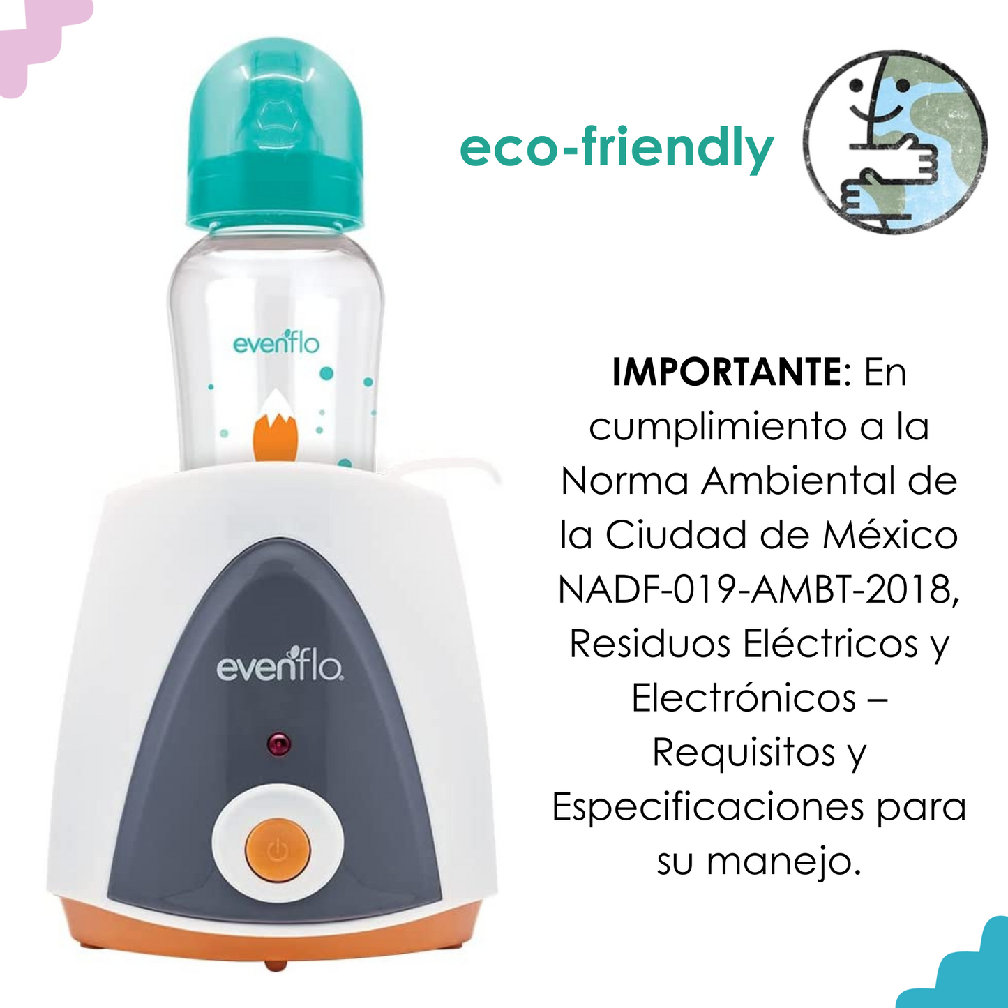 Calentador de Biberones Sencillo Evenflo