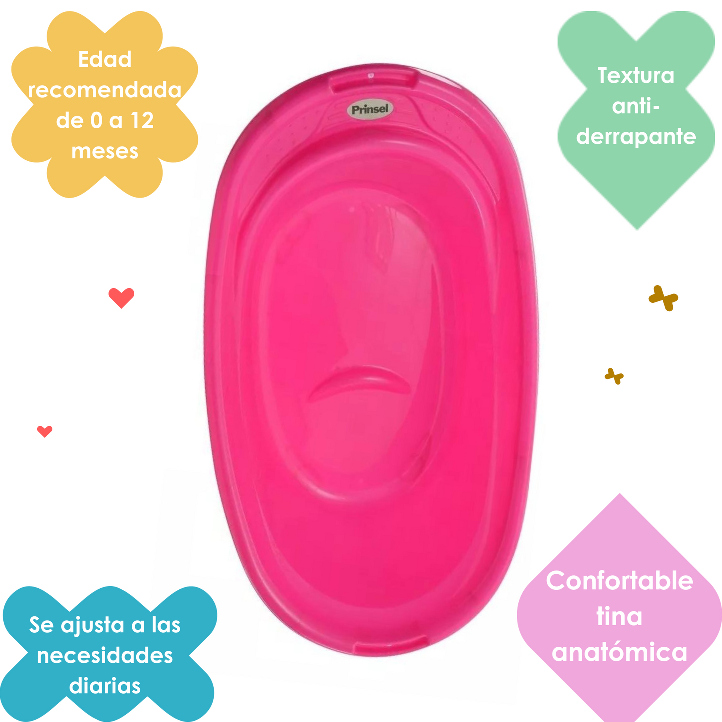 Bañera Ola Rosa - 7302SRS Prinsel