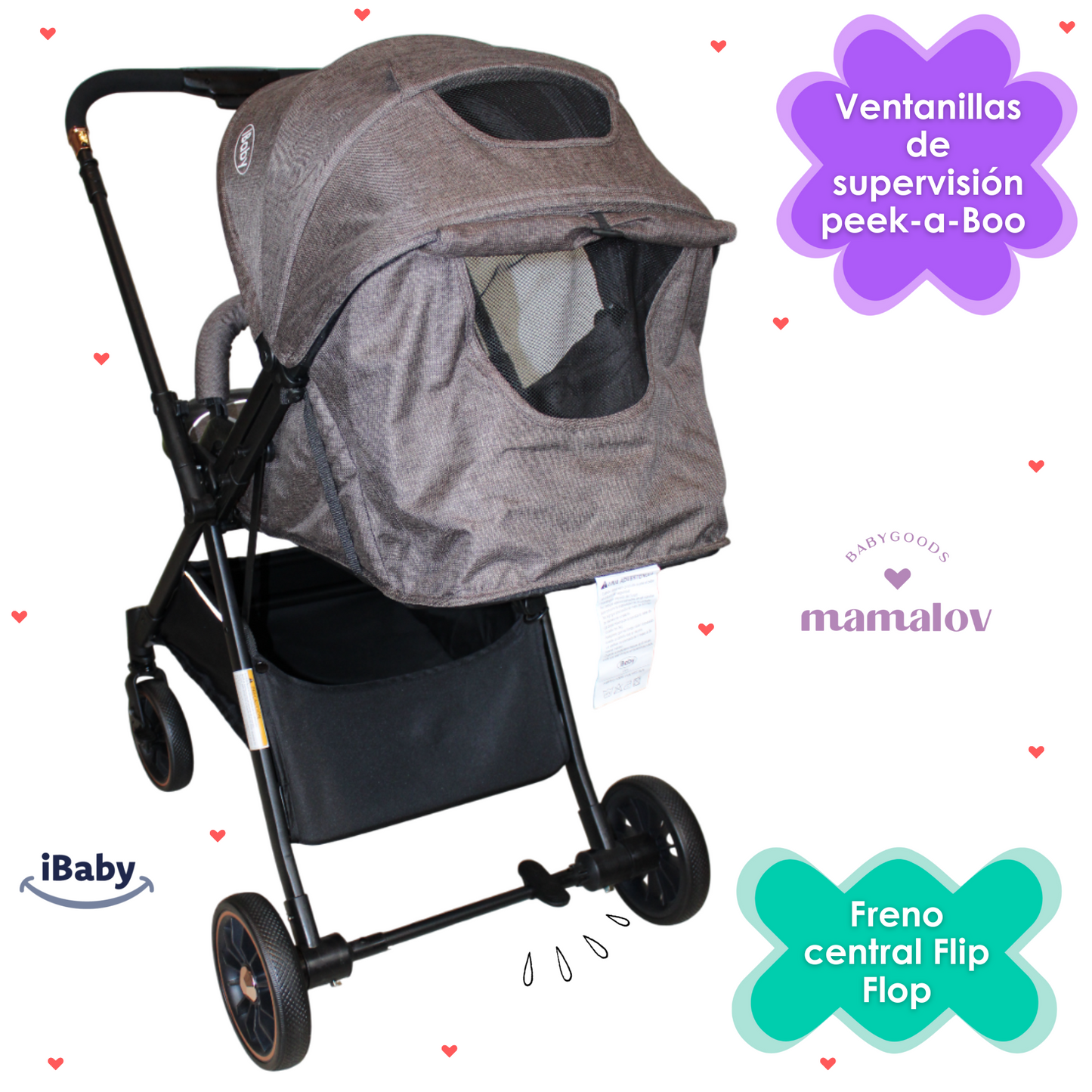 Carriola De Bebe Compacta Reversible Tremiti Ibaby