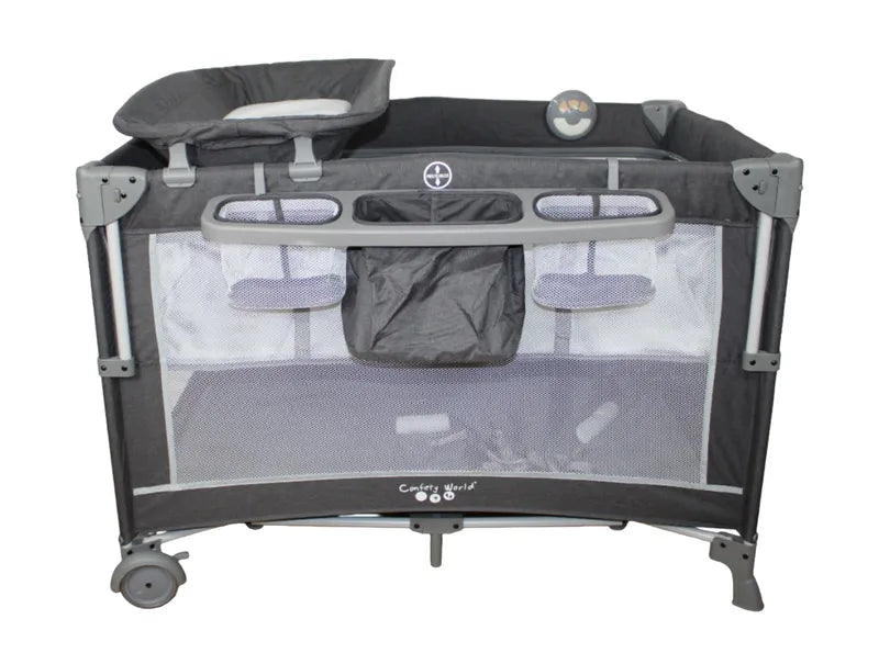 Cuna De Viaje Para Bebe Colecho Con Mosquitero Ts001 - Negro - Confety World