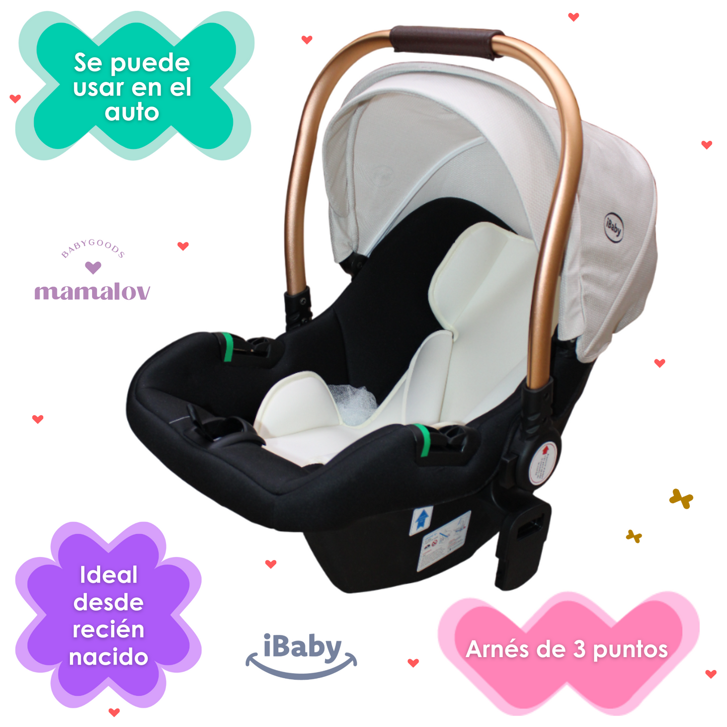Carriola Reversible 4en1 Victoria | Porta BebǸ | Ibaby