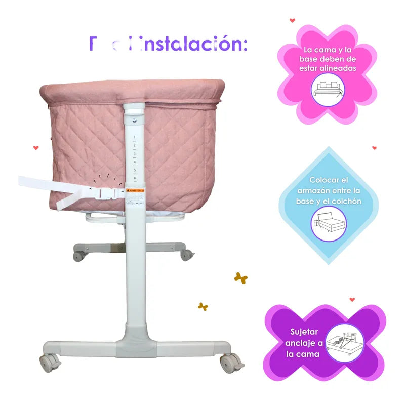 Colecho Para Bebe Con Posicion Anti Reflujo | Mau - Negro - Ibaby