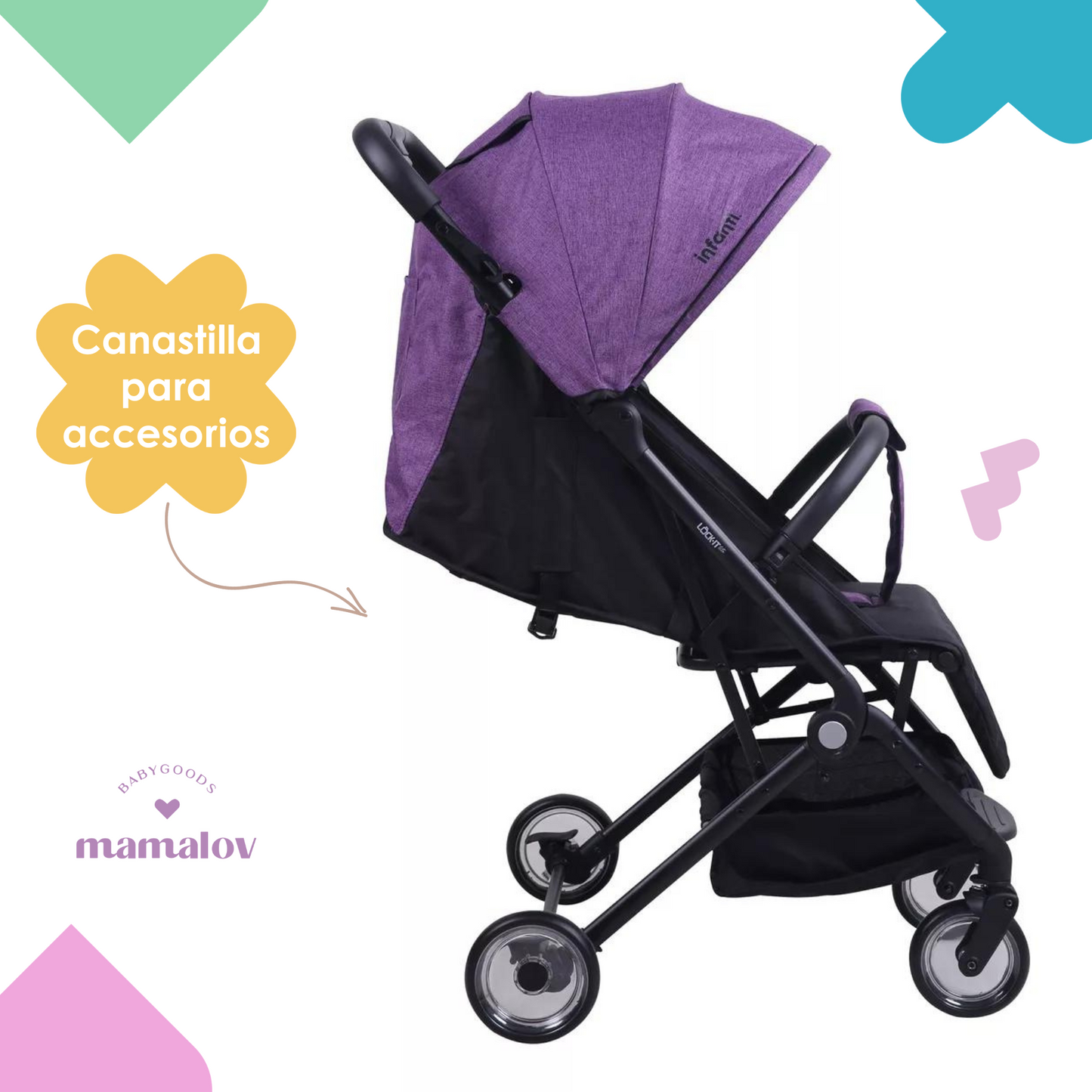 Carriola Para Bebe Lock It Lite Compacta - Morado - Infanti