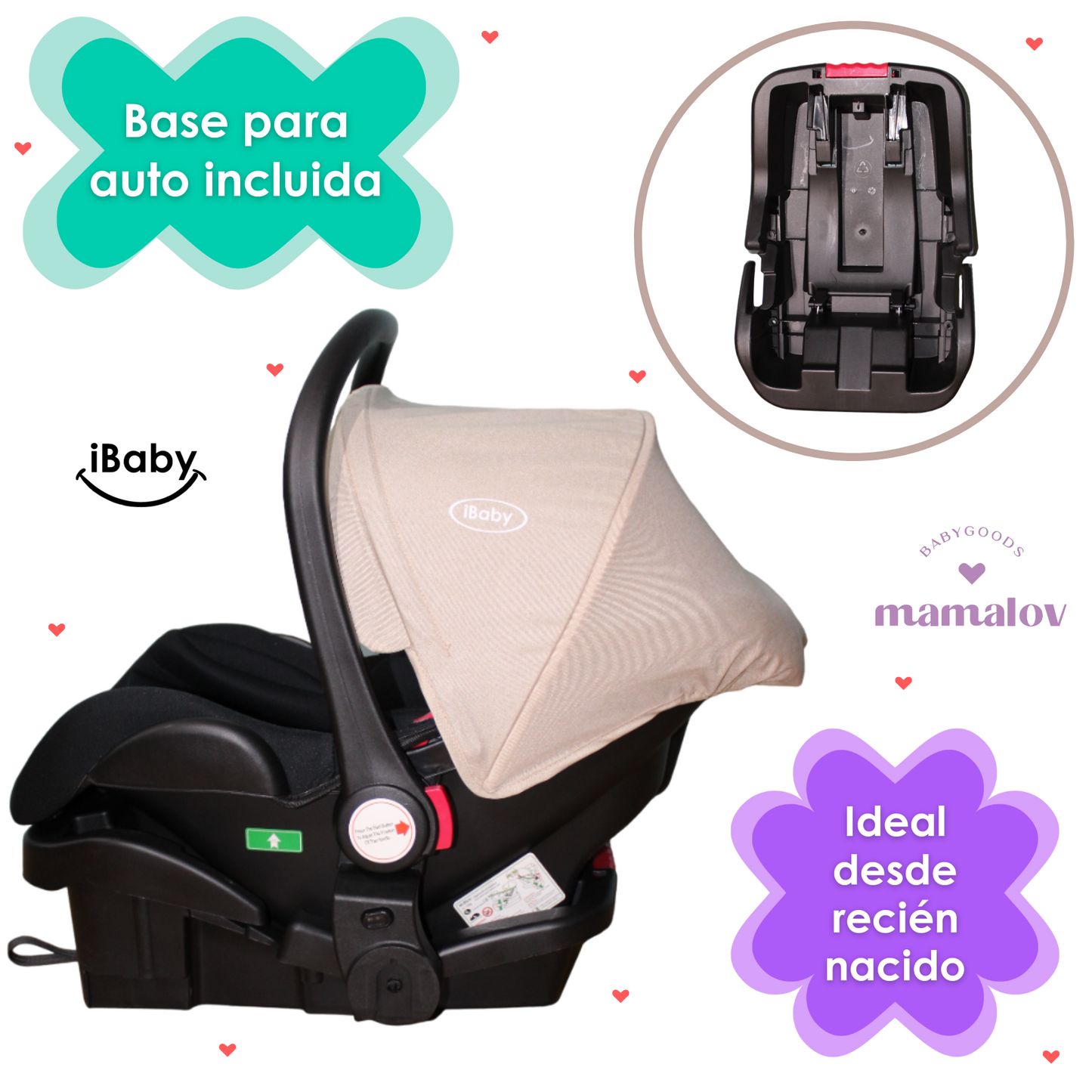 Carriola 4 En 1 Con Base Para Autoasiento Borah Ibaby