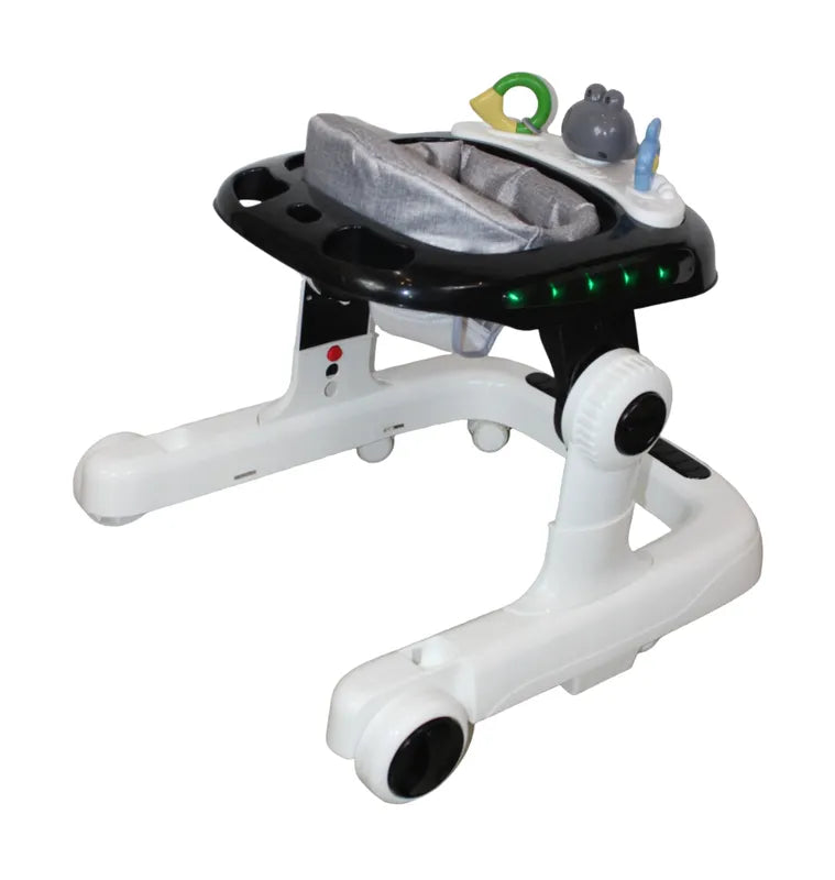 Andadera Y Caminadora 3 En 1 Musical Luces Led Negro Ibaby