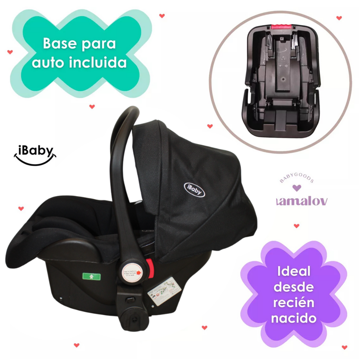 Carriola 4 En 1 Con Base Para Autoasiento Borah Ibaby