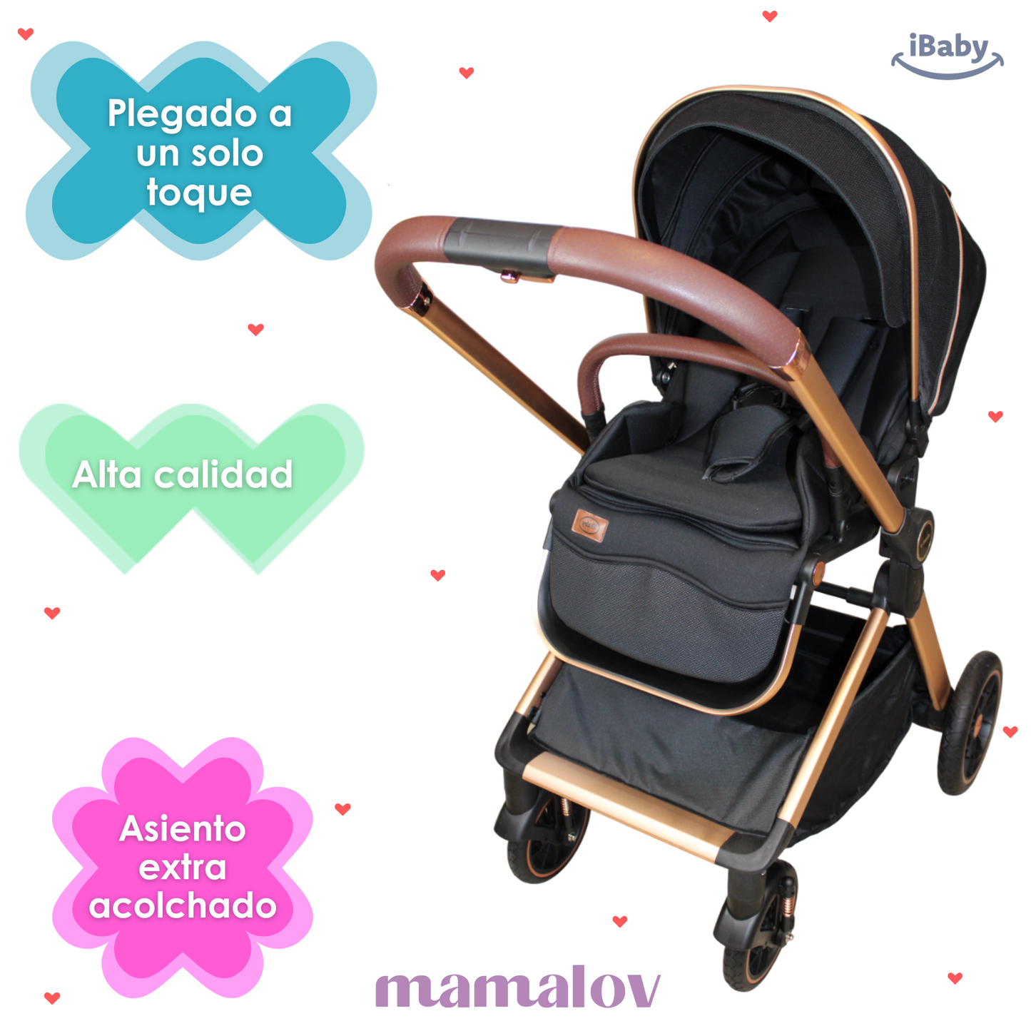 Carriola Reversible 4 en 1 Victoria Porta Bebe Ibaby