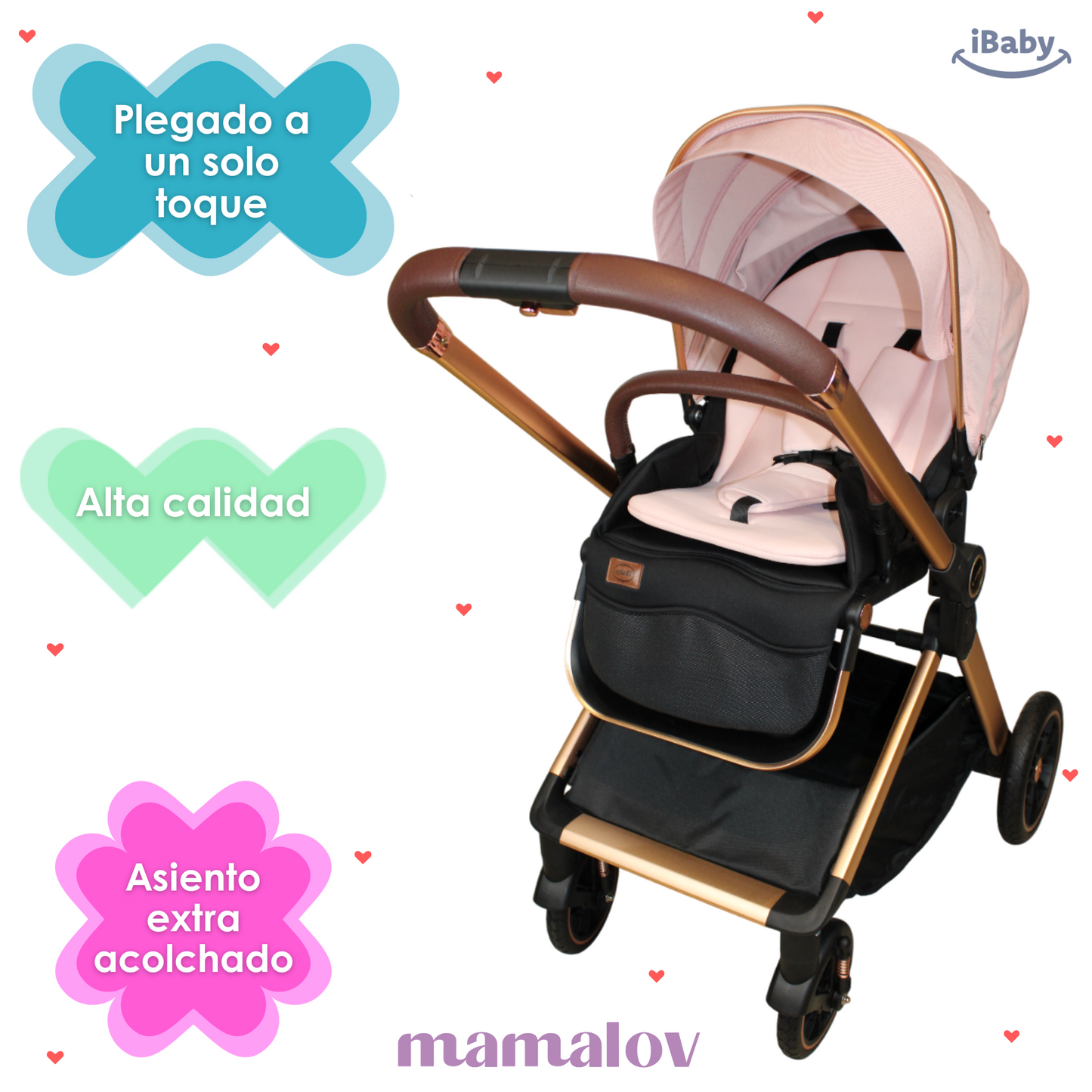 Carriola Reversible 4 en 1 Victoria Porta Bebe Ibaby
