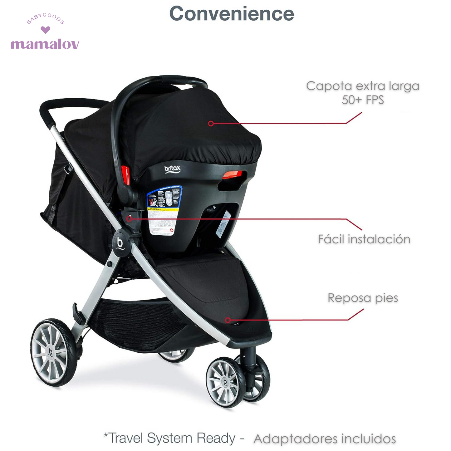 Carriola Para Correr B-lively & B-safe Con Autoasiento - Raven - Britax