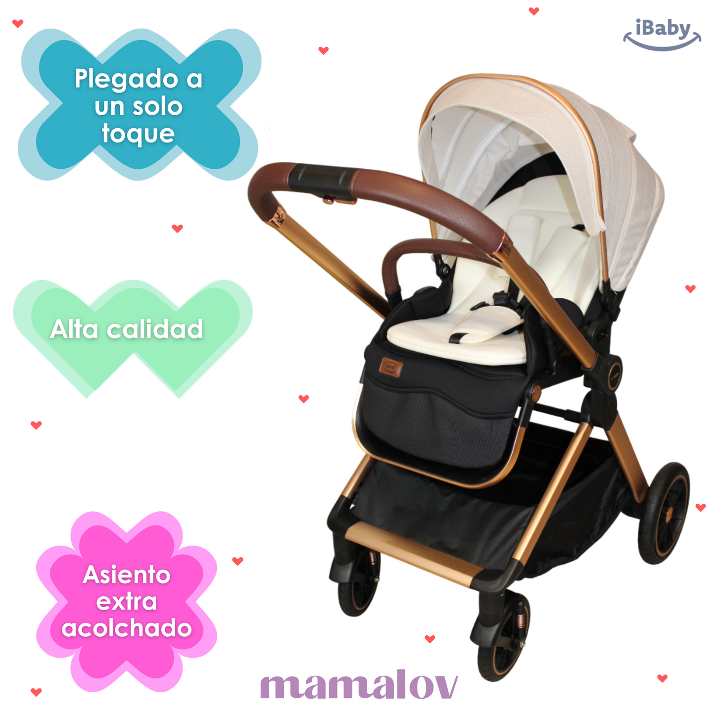 Carriola Reversible 4 en 1 Victoria Porta Bebe Ibaby