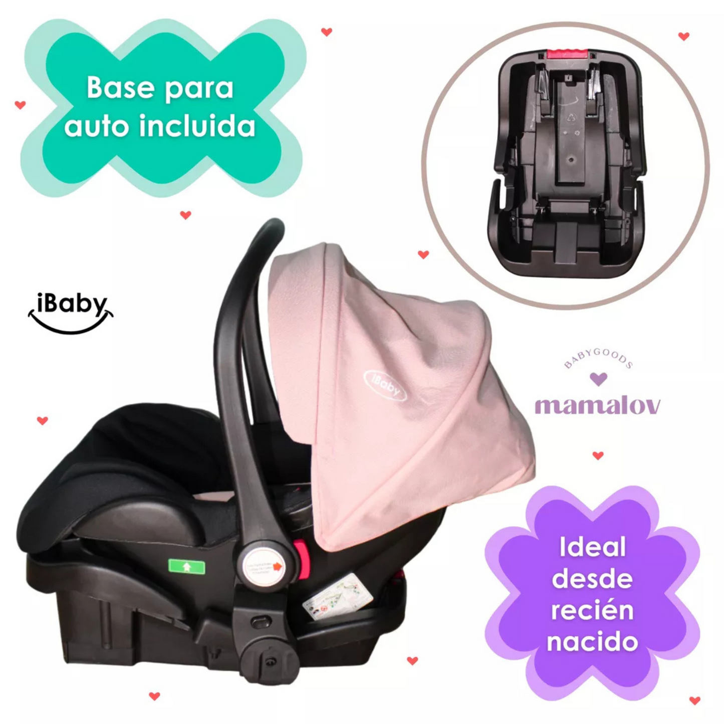 Carriola 4 En 1 Con Base Para Autoasiento Borah Ibaby