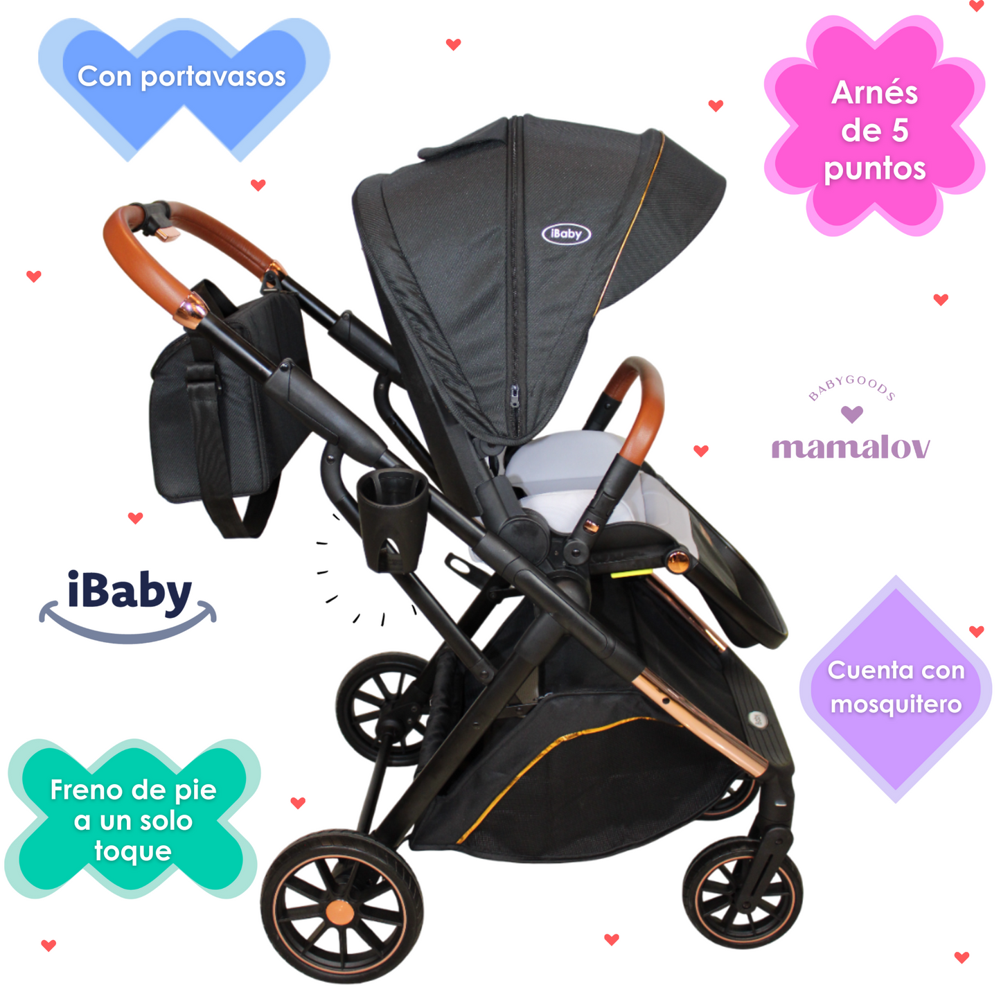 Carriola 4 En 1 Con Base Para Autoasiento Borah Ibaby