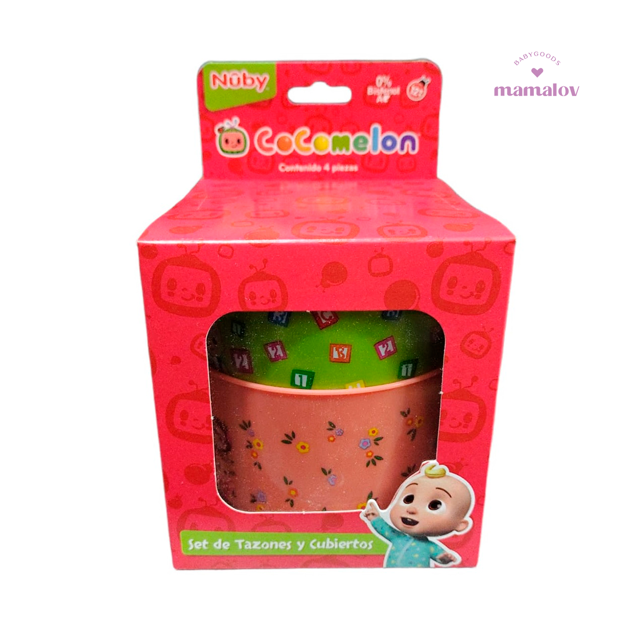 Set con 2 Tazones con Cubiertos Cocomelon - 9062 Nuby