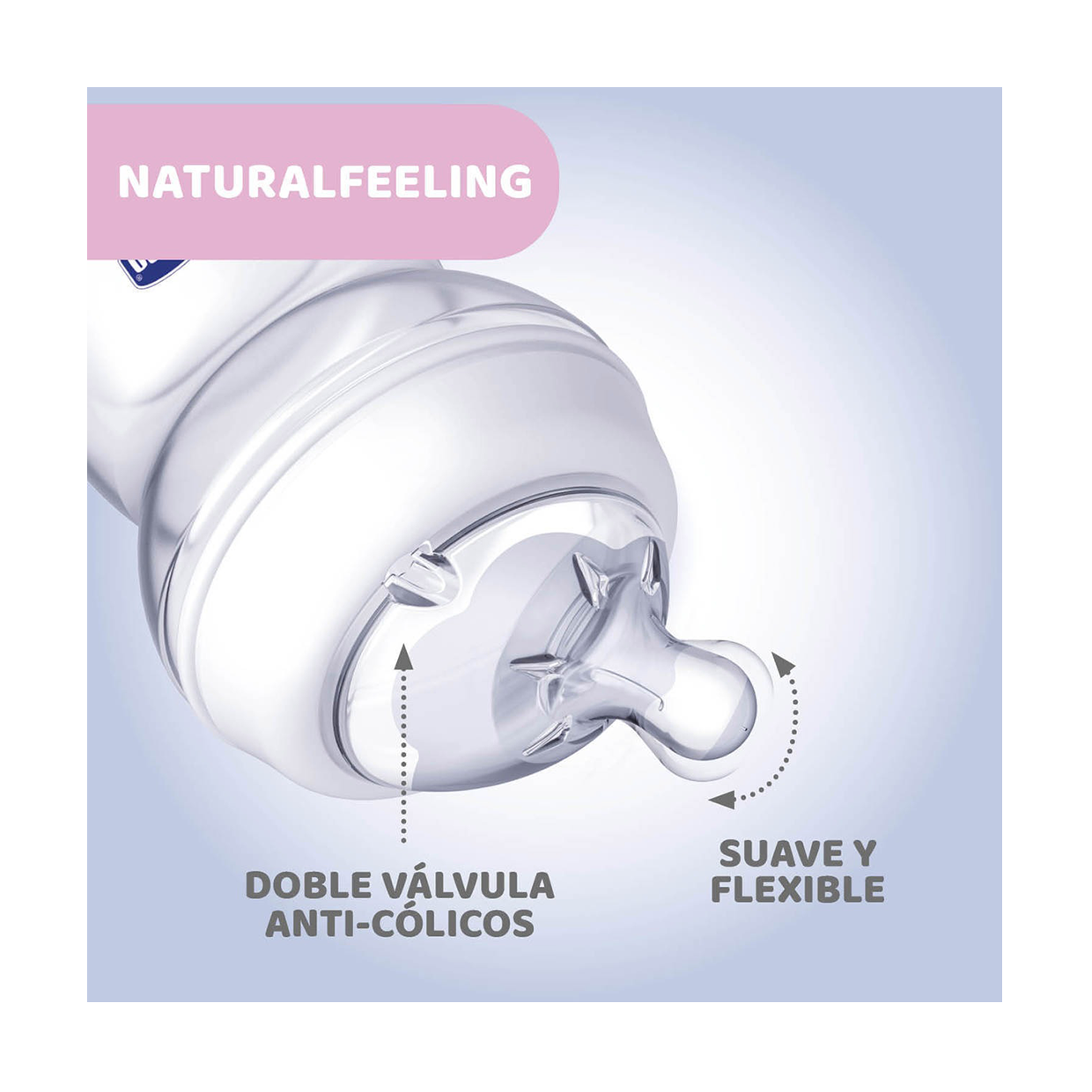 Biberon Natural Feeling 250ml - Azul 5364 Chicco