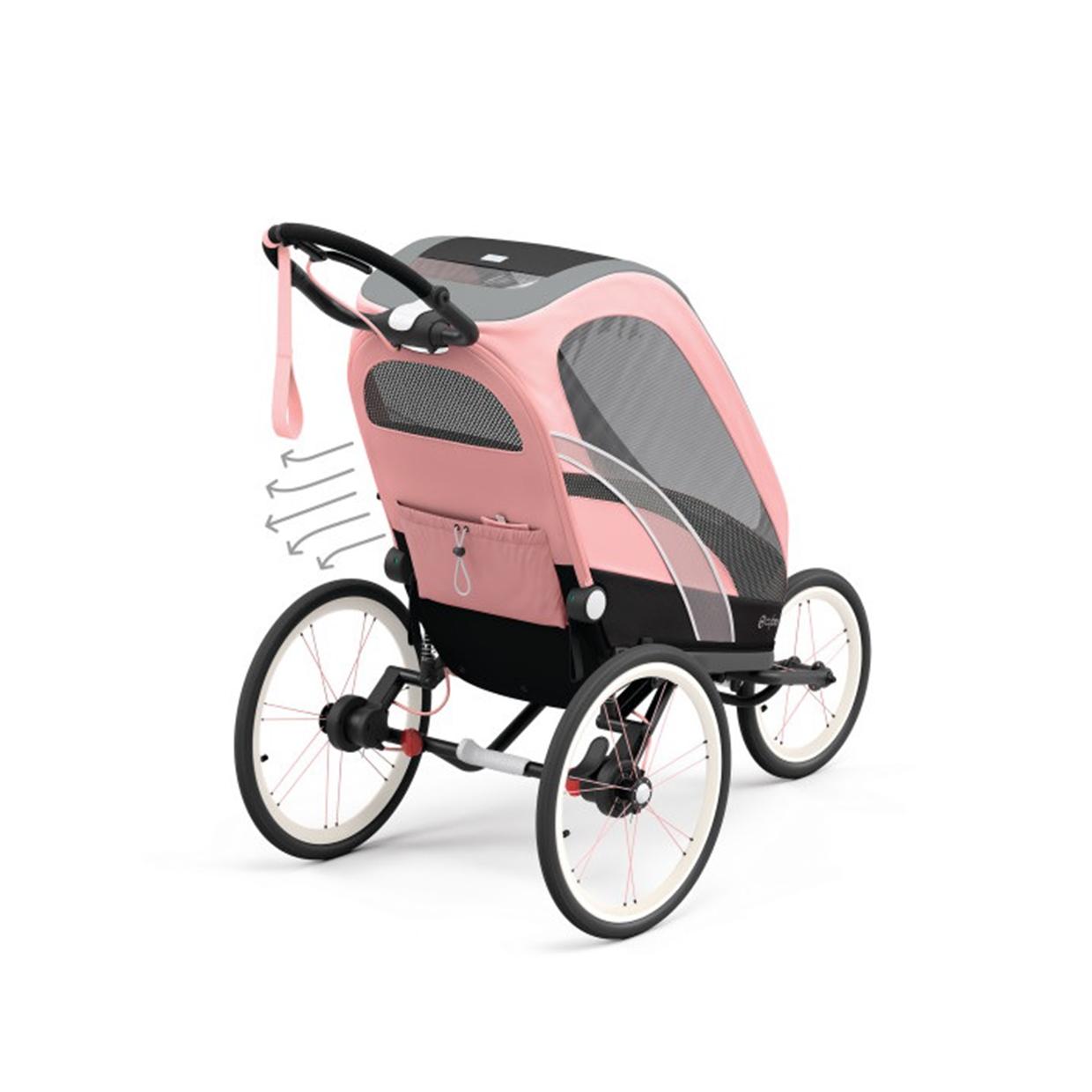 Asiento Para Carriola Zeno - Silver/Pink 521000379 Cybex