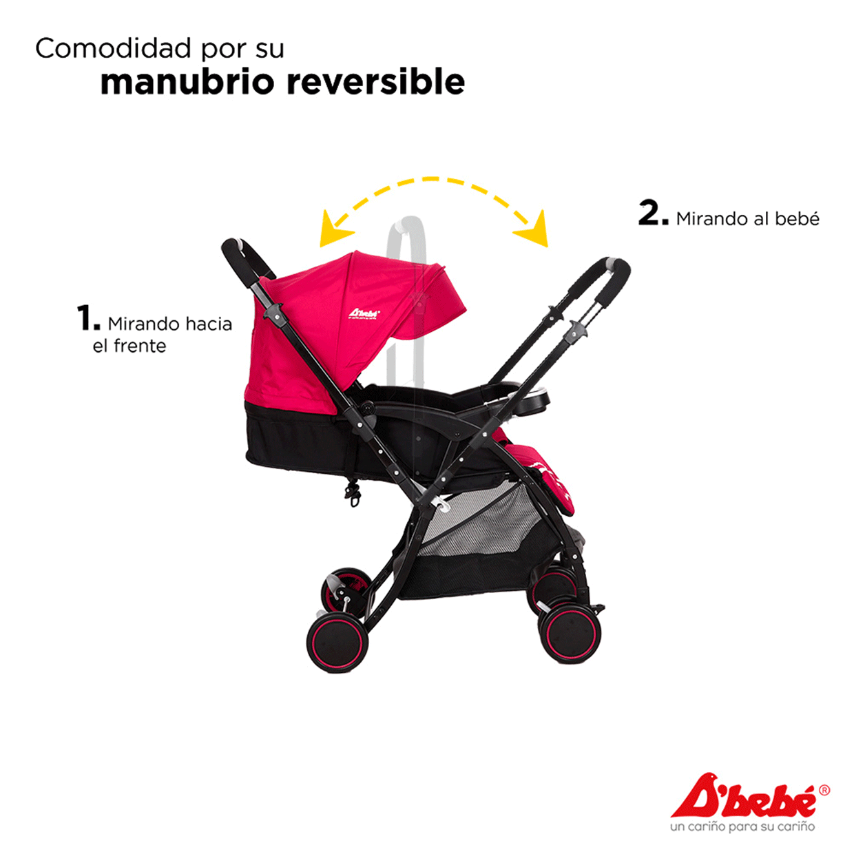 Carriola Reversible Lu Baby - Rosa 53ROSA D'bebe