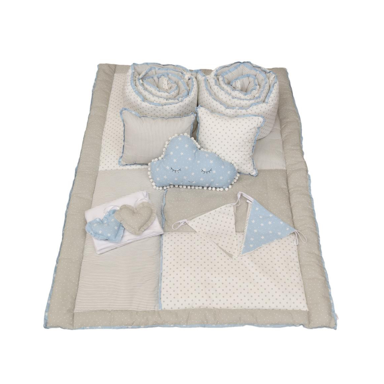 Edredon para Cuna Corral Karlota - Gris Dinfantiti