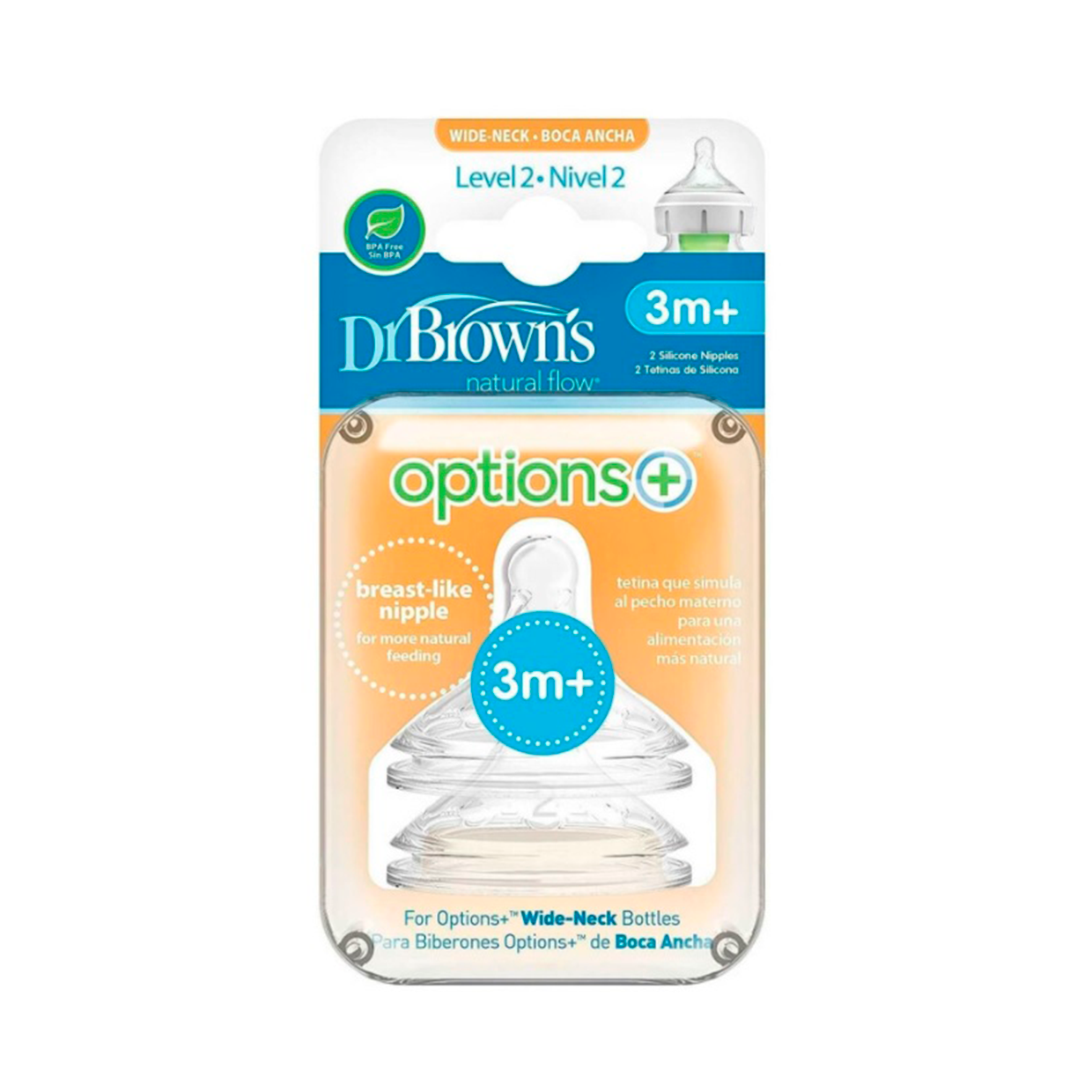 Tetina Ancha Options Plus Nivel 2 - WN2201 Dr. Brown's