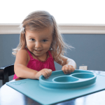 Plato de Silicon Happy Mat Azul Ezpz