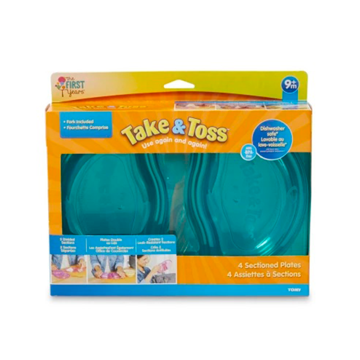 Platos con Division y Tenedor - 6381 Thefirstyears