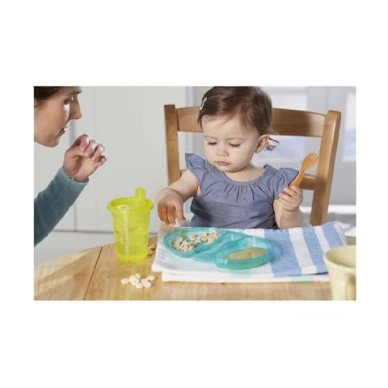 Platos con Division y Tenedor - 6381 Thefirstyears