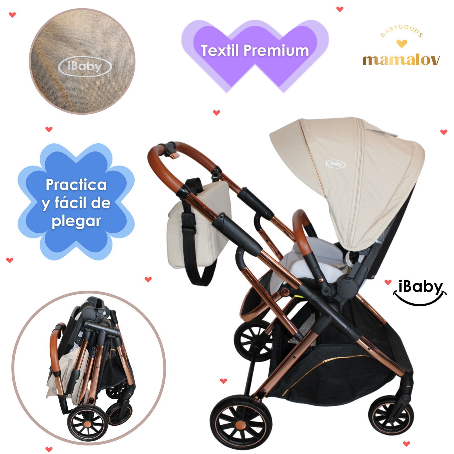 Carriola 4 En 1 Con Base Para Autoasiento Borah Ibaby
