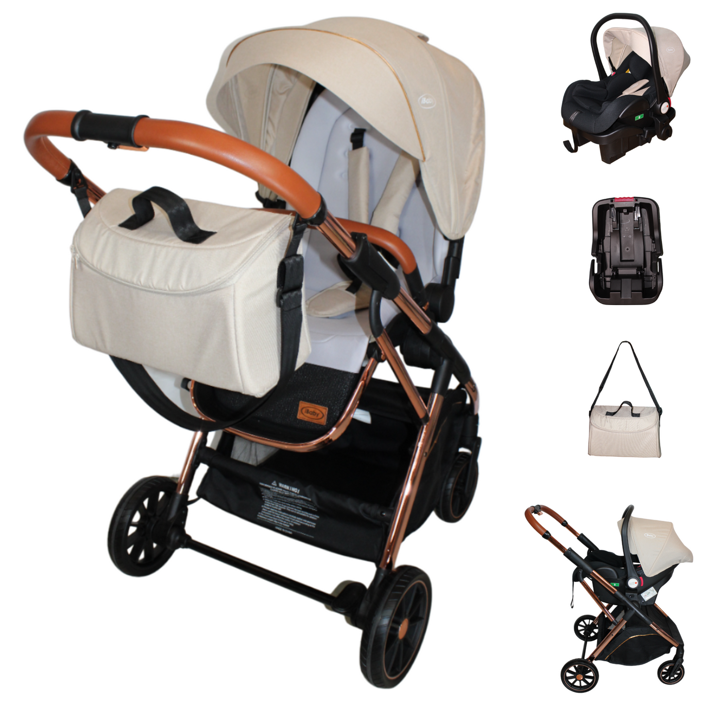 Carriola 4 En 1 Con Base Para Autoasiento Borah Ibaby