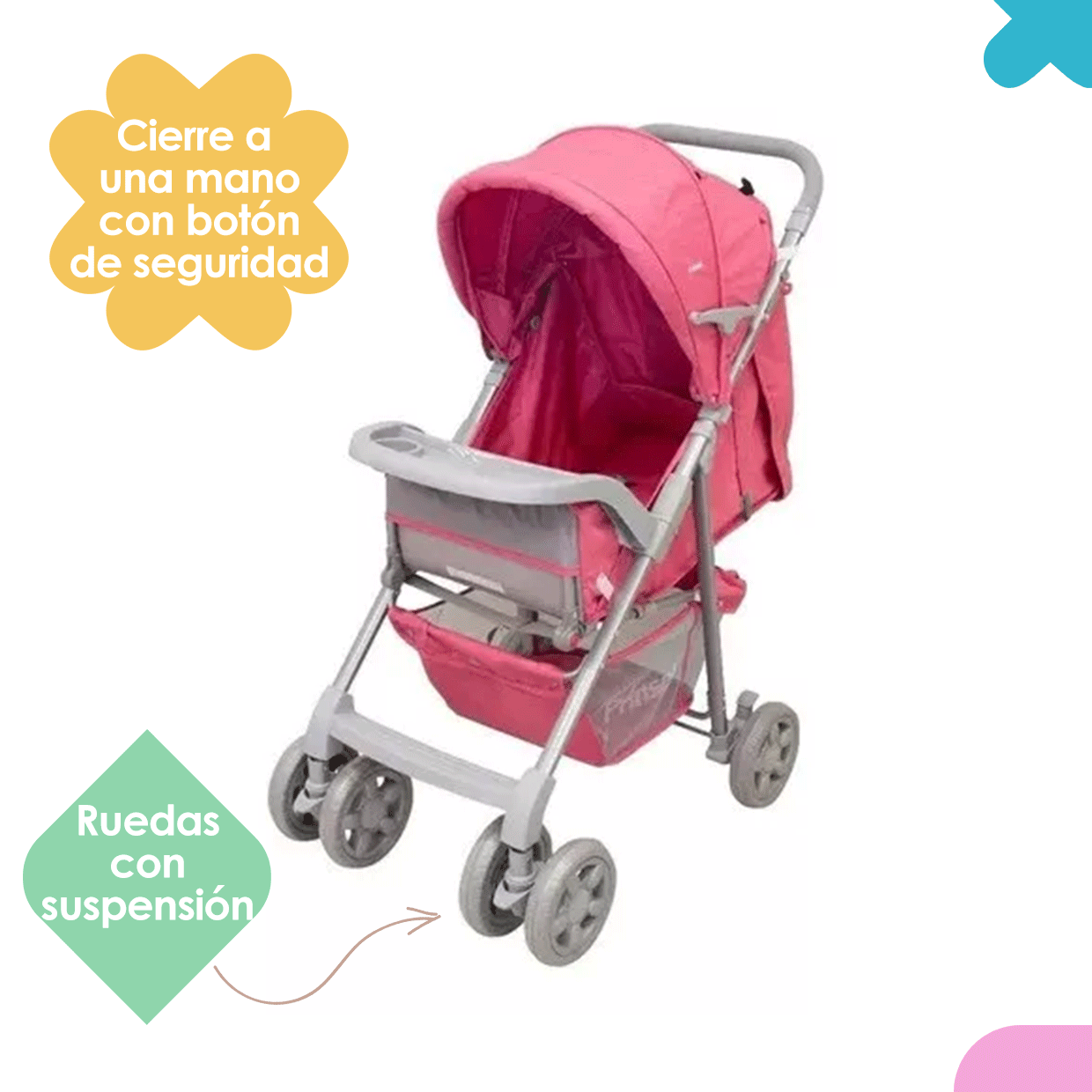 Carriola Sistema de Viaje Sevilla LX Rosa 5016 Prinsel