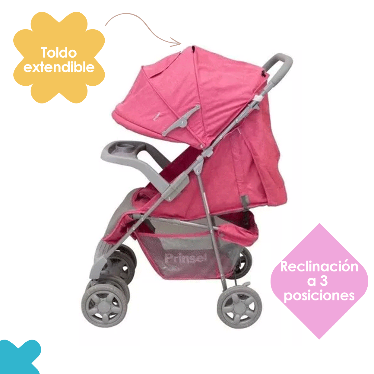 Carriola Sistema de Viaje Sevilla LX Rosa 5016 Prinsel
