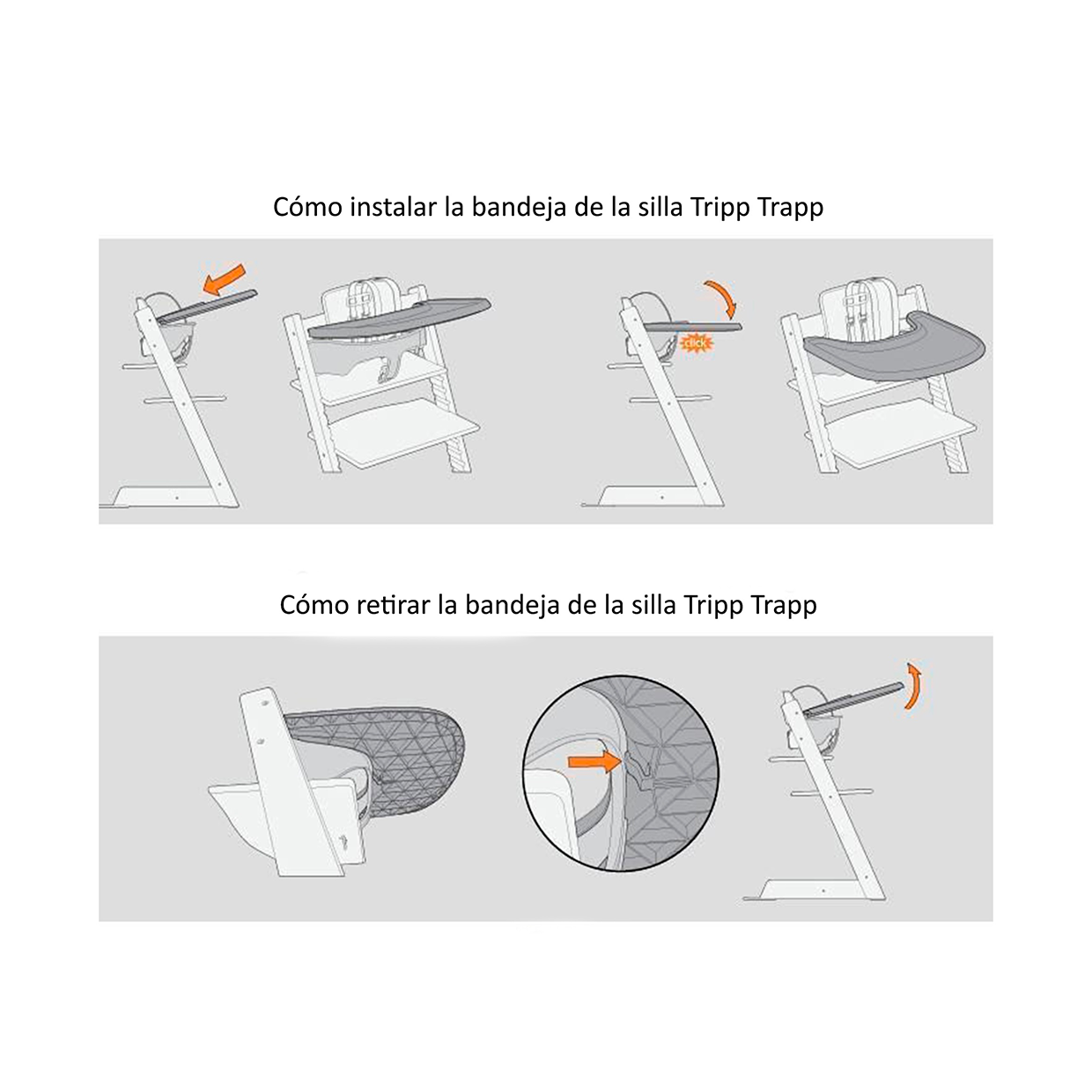 Charola para Silla Trip Trap - Blanca 428501 Stokke