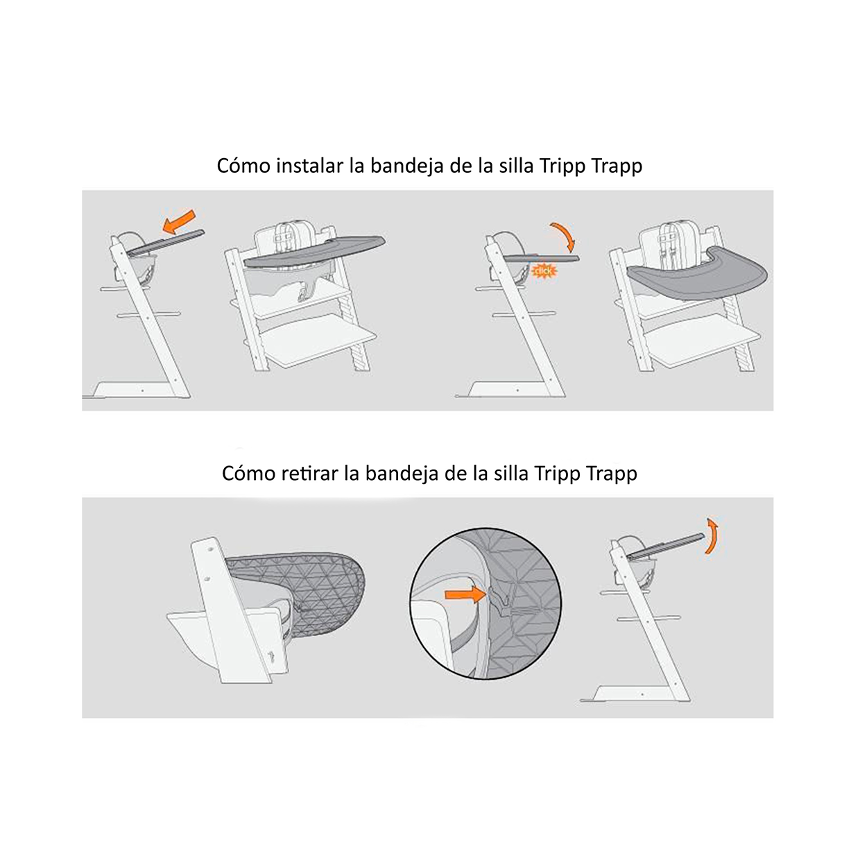 Charola para Silla Tripp Trapp - Gris 428504 Stokke