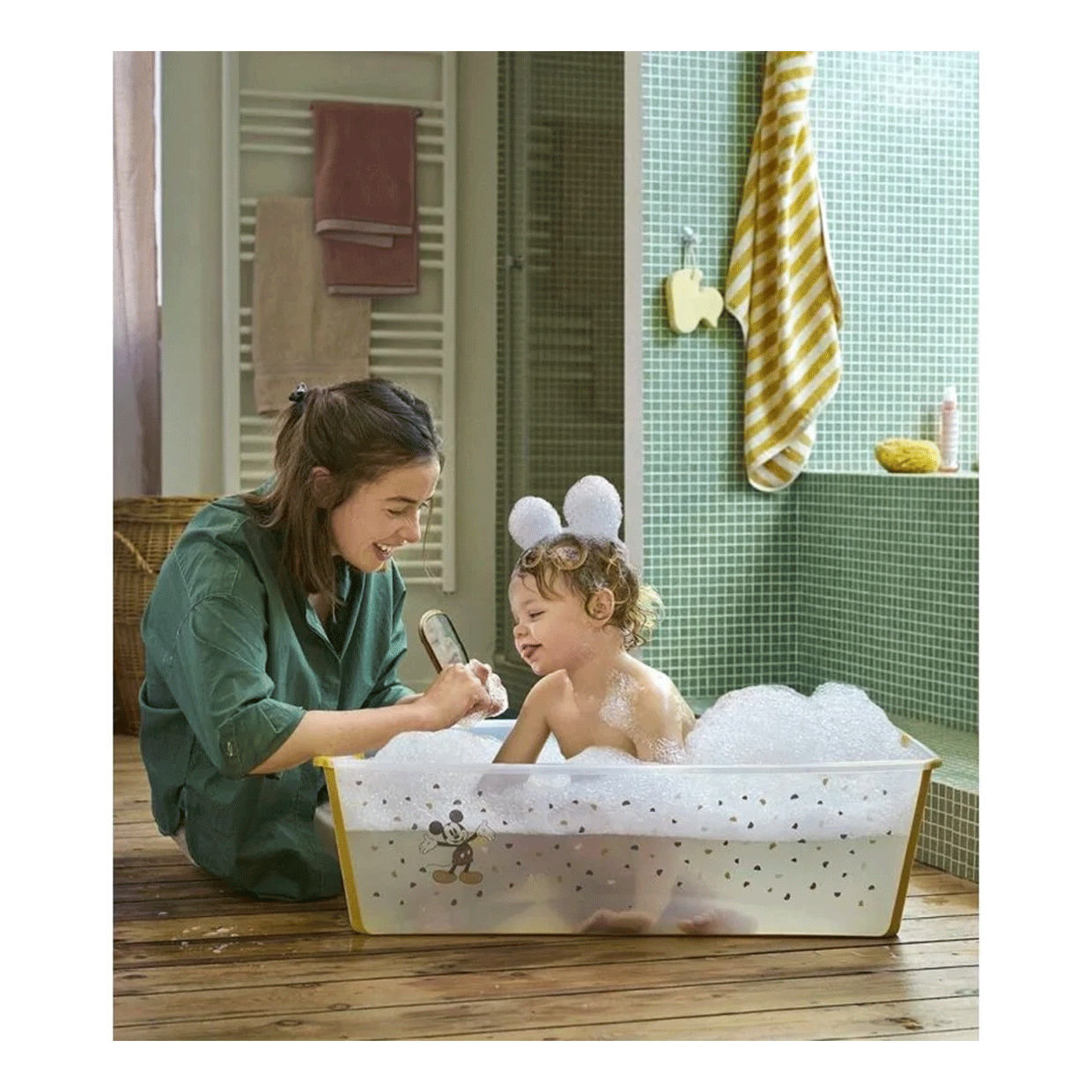 Bañera Plegable para Bebe Flexi Bath XL Disney Mickey Celebration Stokke