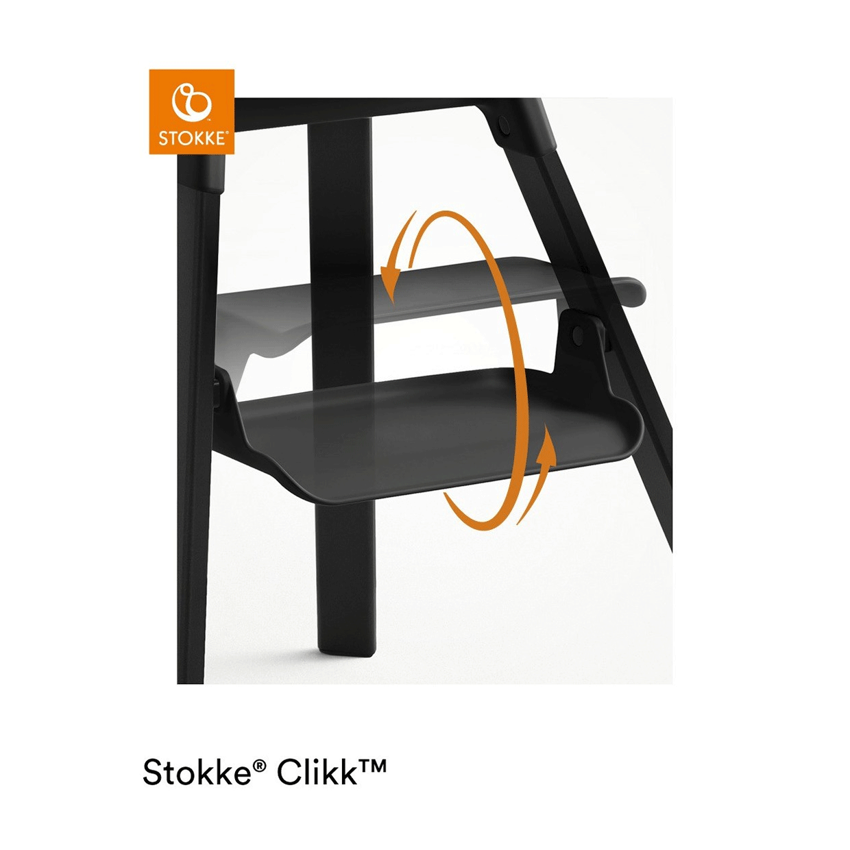 Silla Alta Clikk Stokke Midnight Black