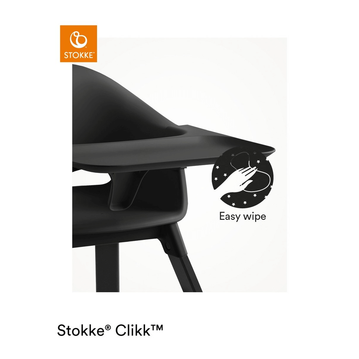 Silla Alta Clikk Stokke Midnight Black