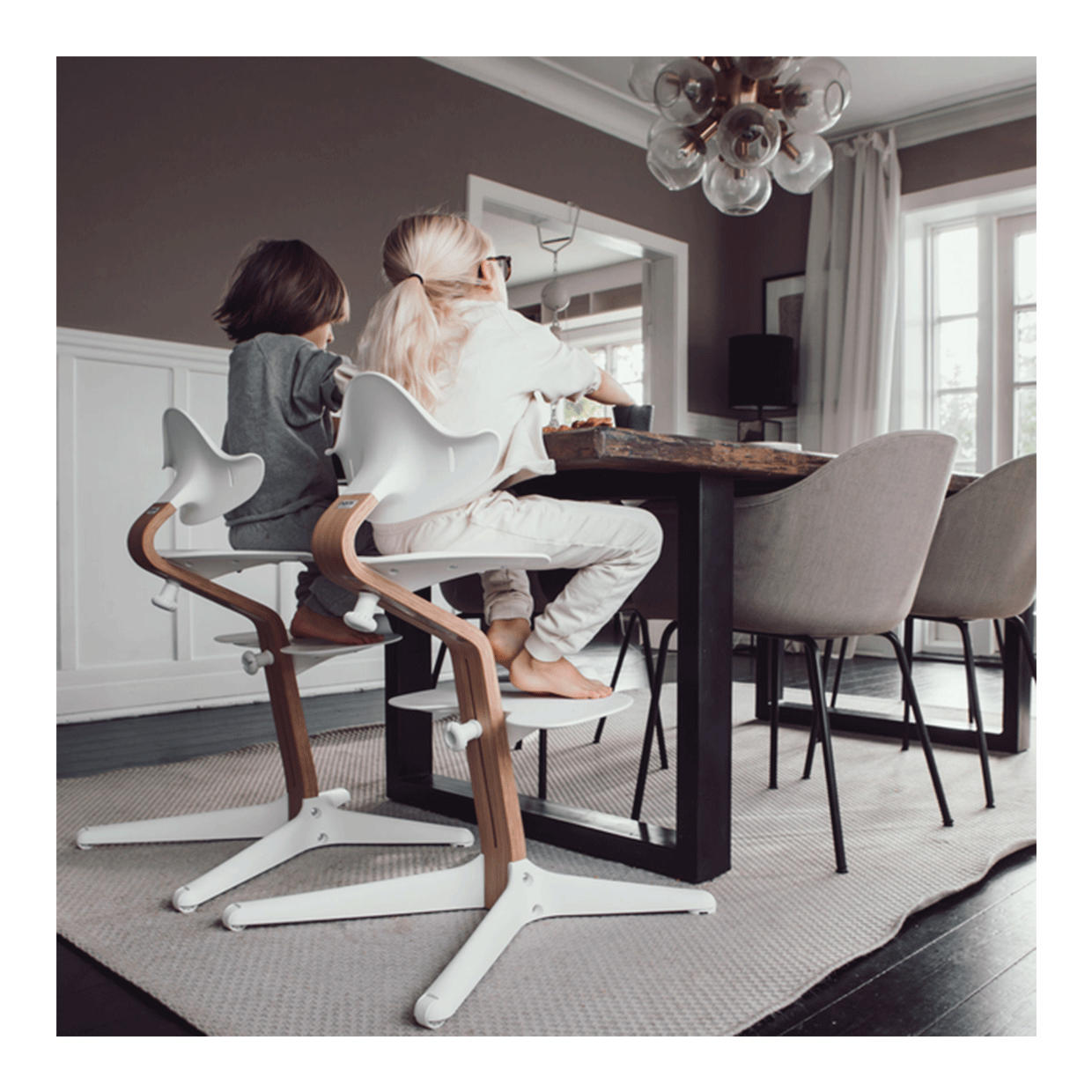 Silla Alta Nomi Stokke Blanco Natural